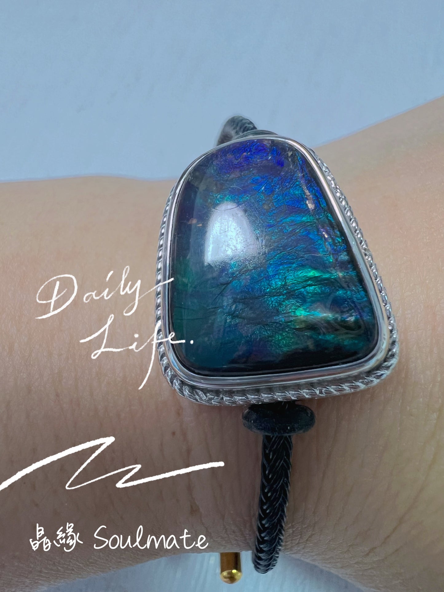 斑彩石盒子 18x22mm (石14x18mm)