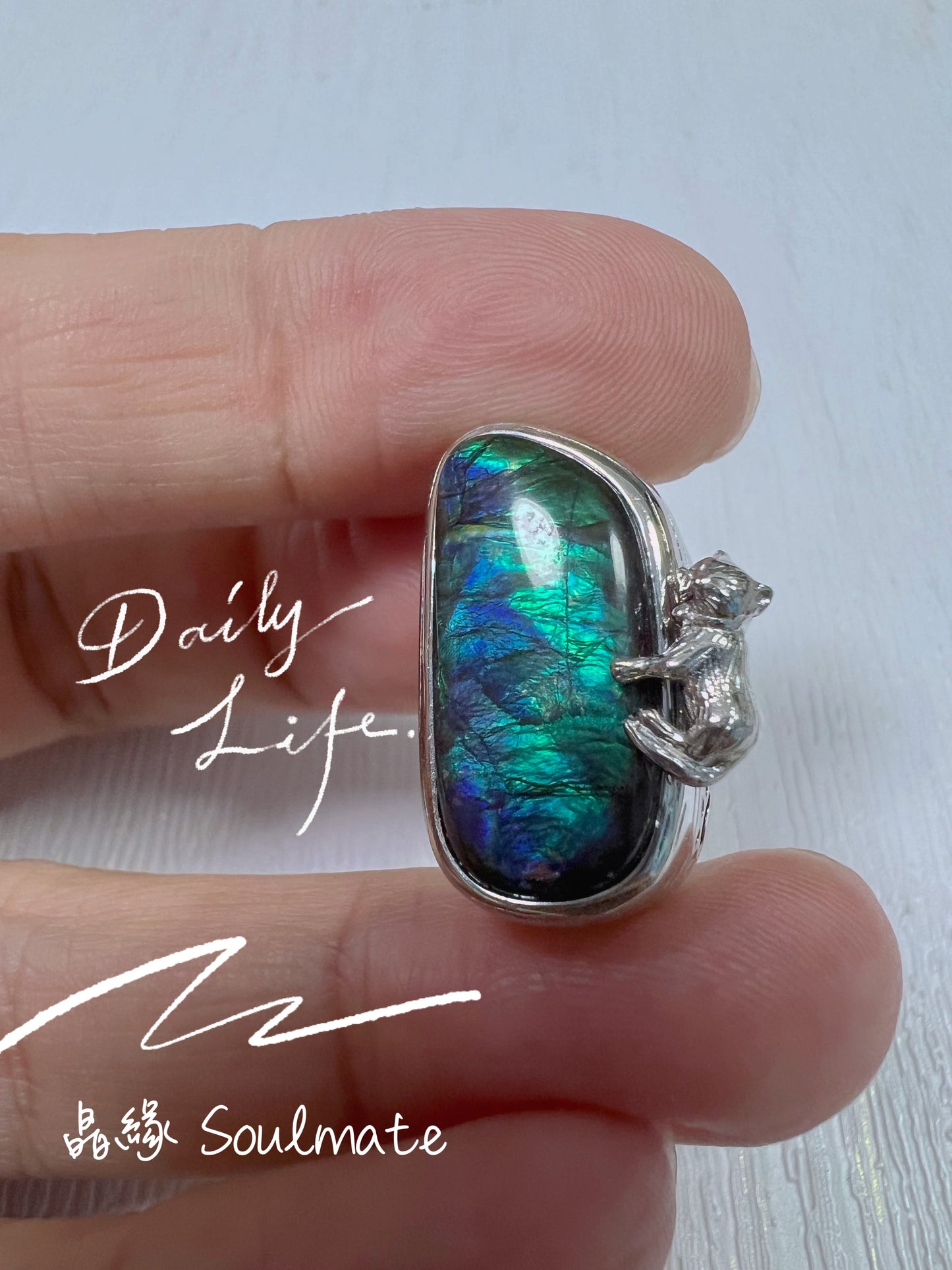 斑彩石盒子 13x22mm(石10x19mm)