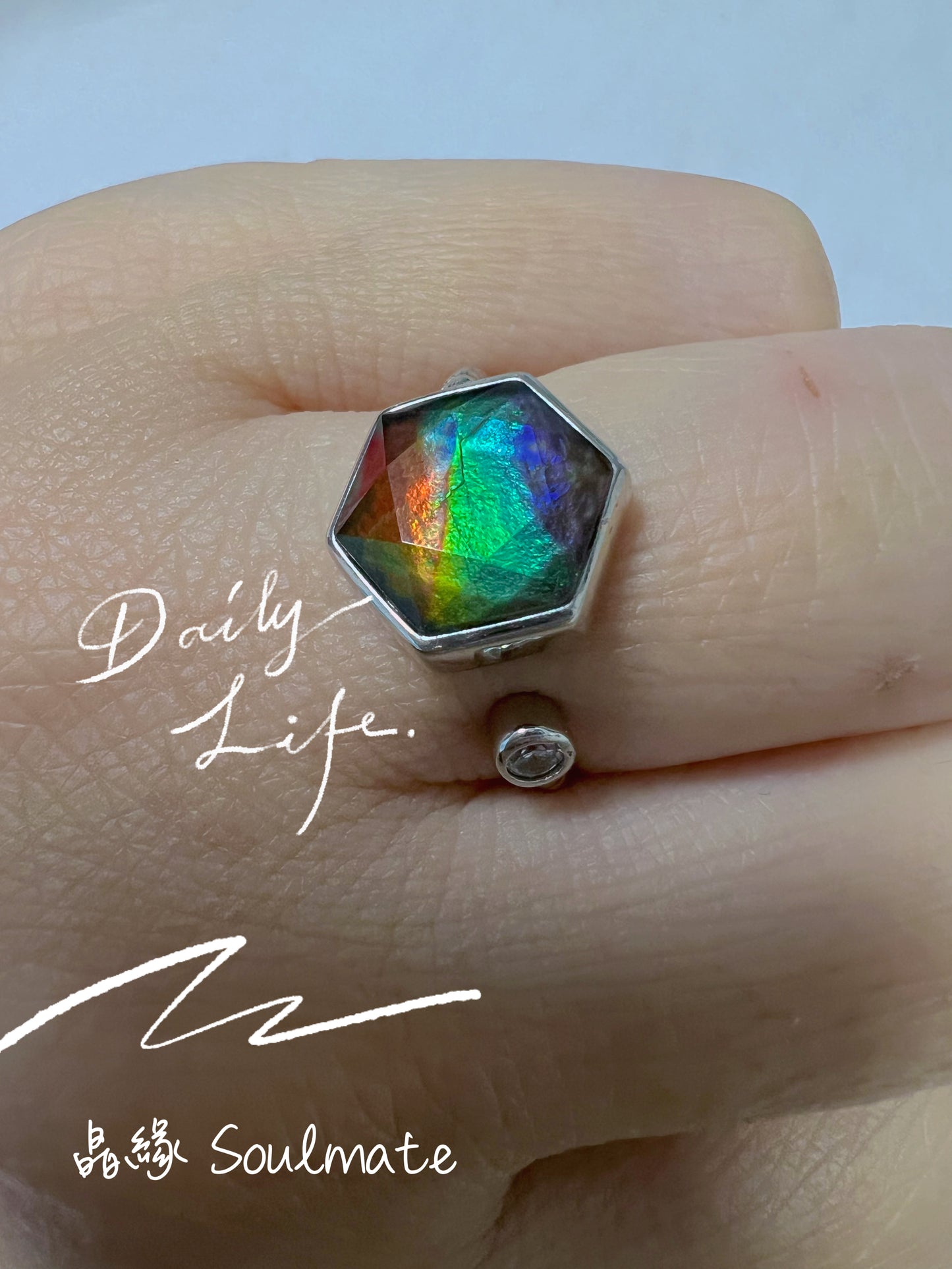 斑彩石戒指 10mm