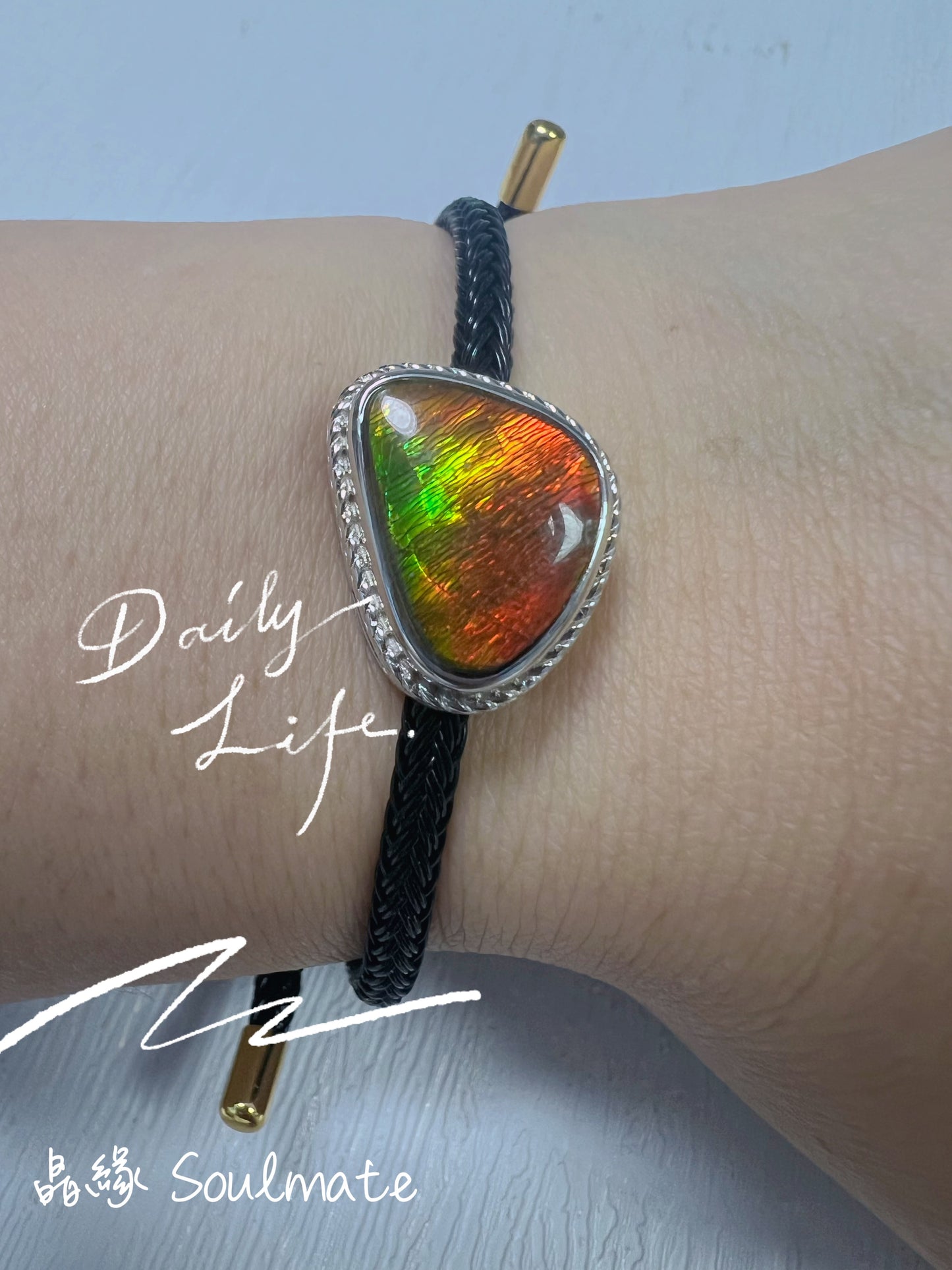 斑彩石盒子 13x17mm (石10x14mm)