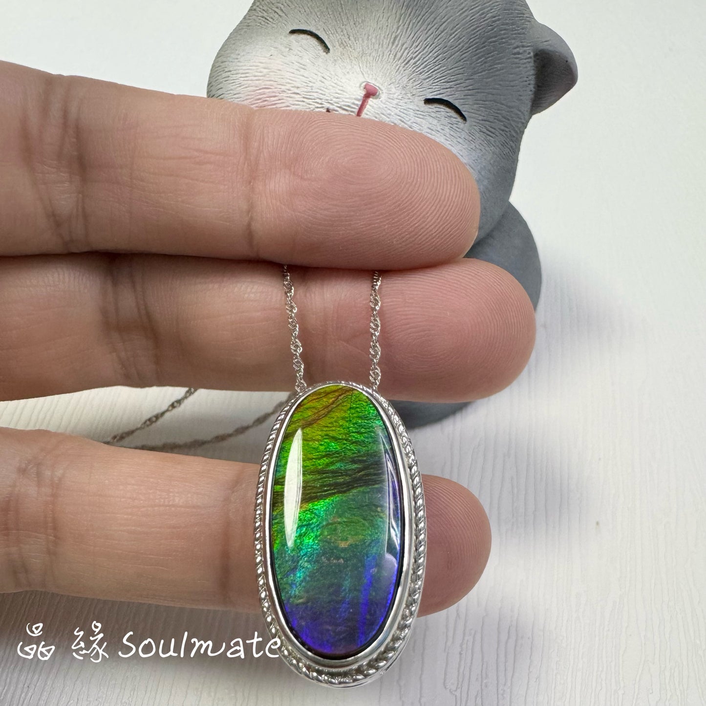 斑彩石盒子 15x26mm (石11x22mm)