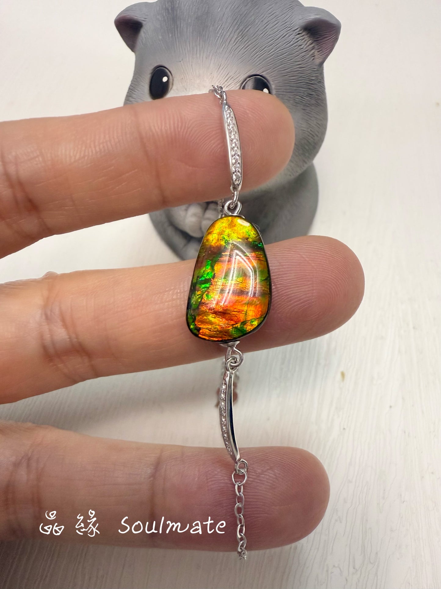 斑彩石手鏈 12x18mm