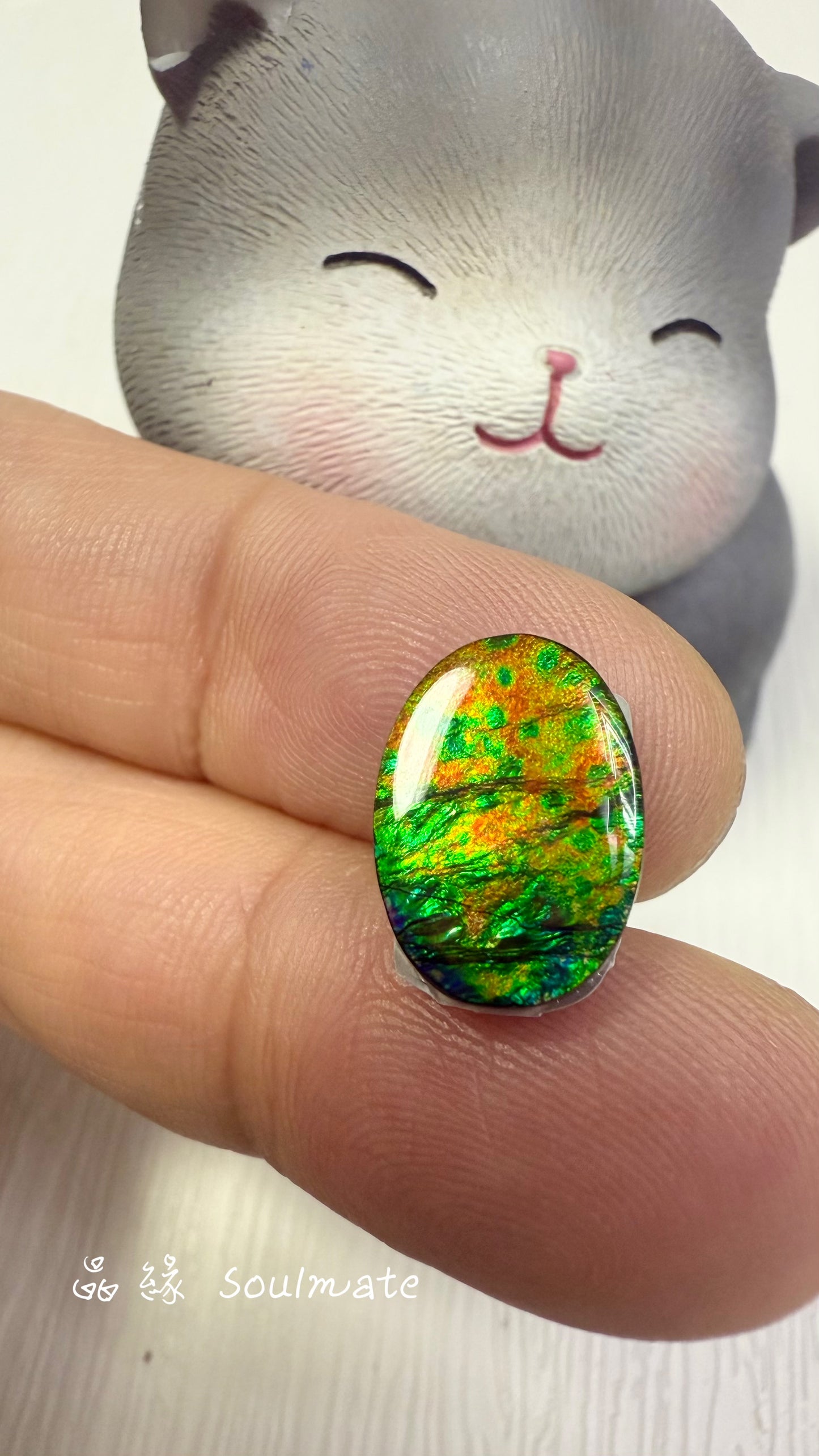 斑彩石裸石 10x14mm