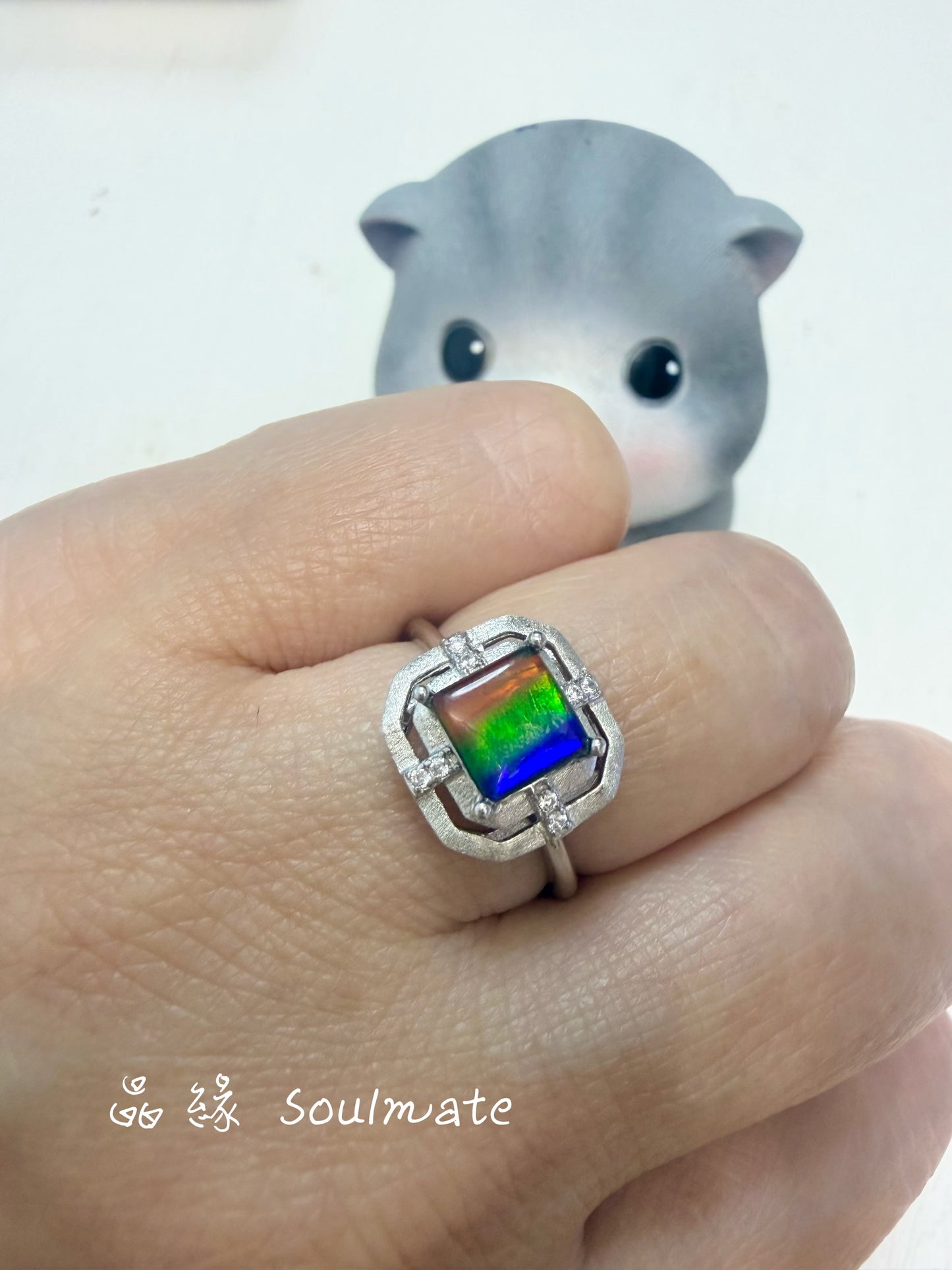 斑彩石戒指 (石6mm)