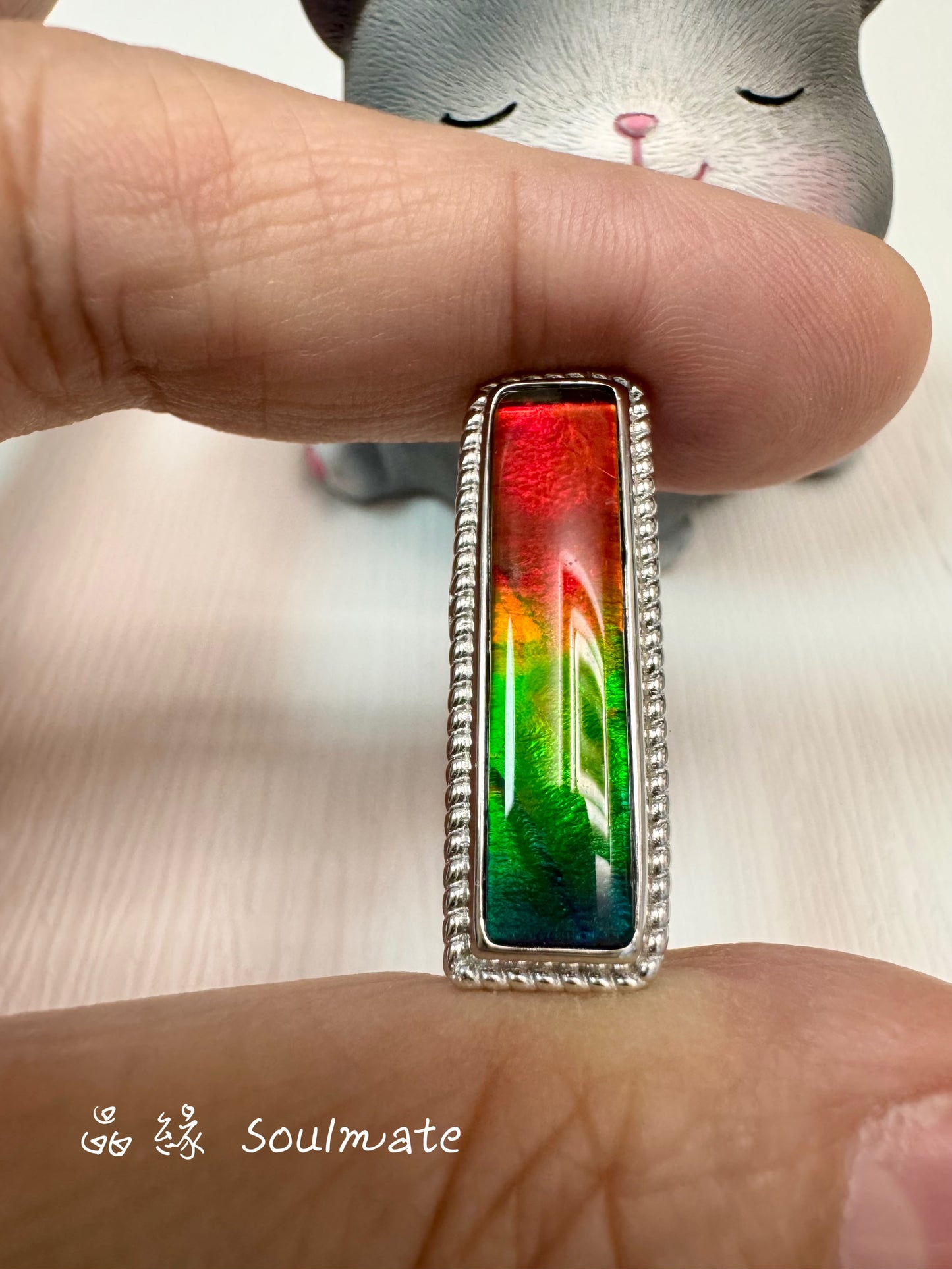 斑彩石盒子 10x30mm (石6x26mm)