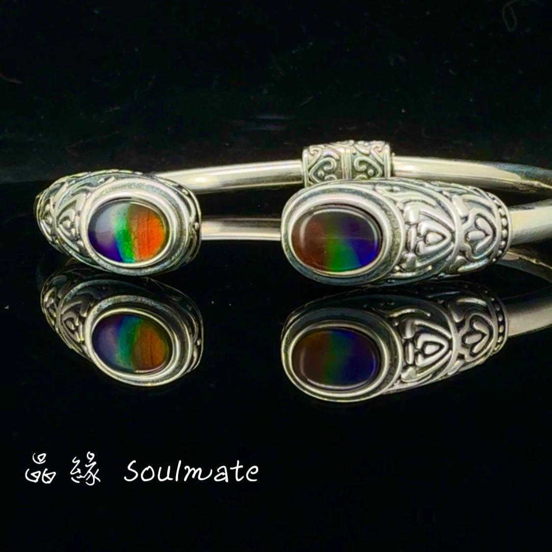 斑彩石手鐲 6x8mm