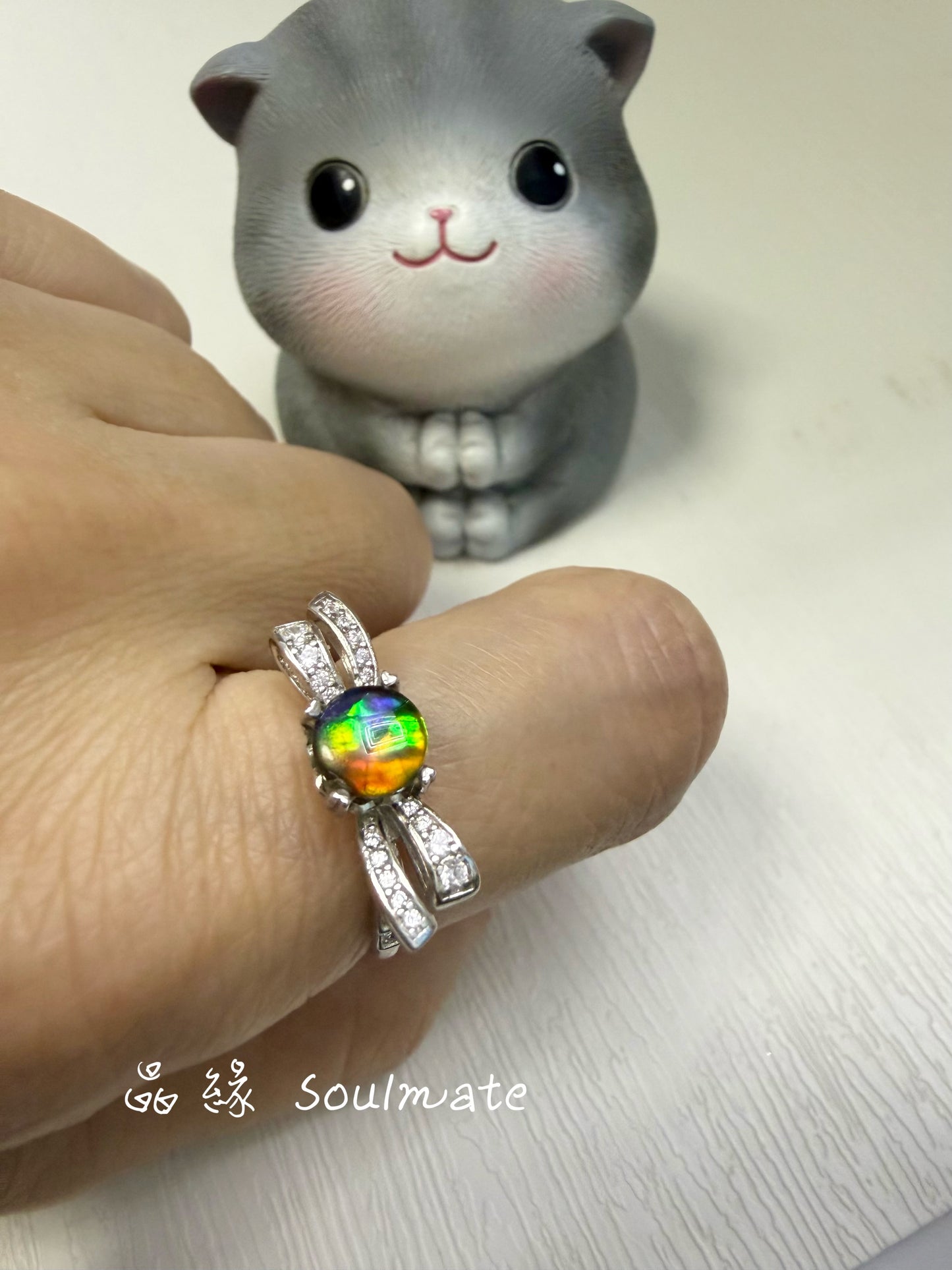 斑彩石戒指 (石6mm)