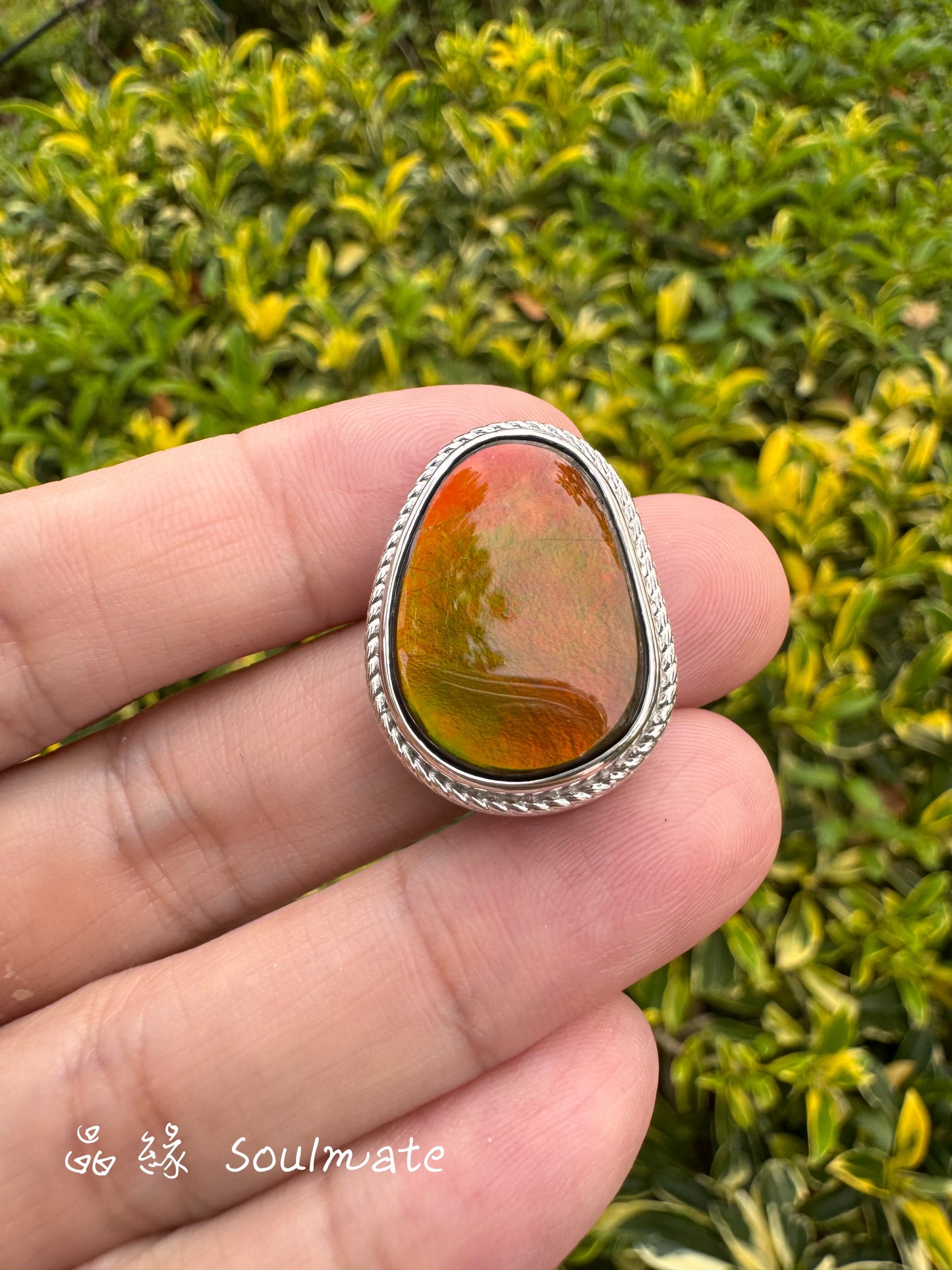 斑彩石盒子 18x24mm (石14x20mm)