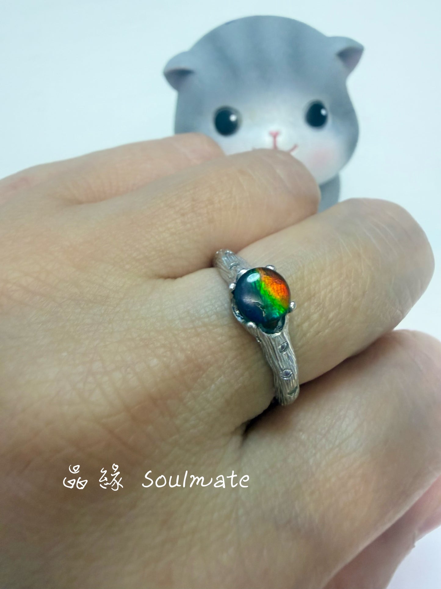 斑彩石戒指(石6mm)