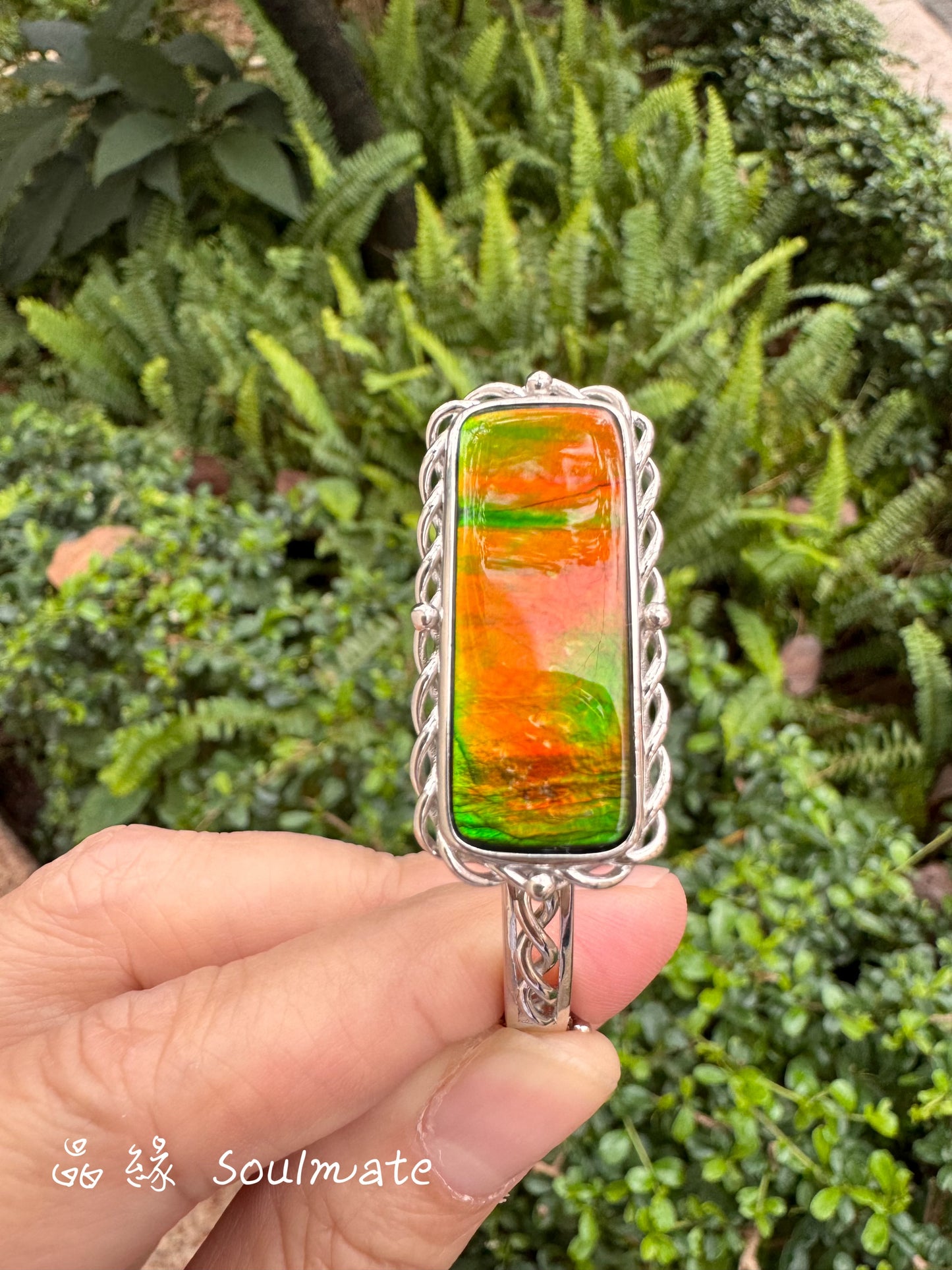 斑彩石盒子手鐲 16x34mm (手圍#16)