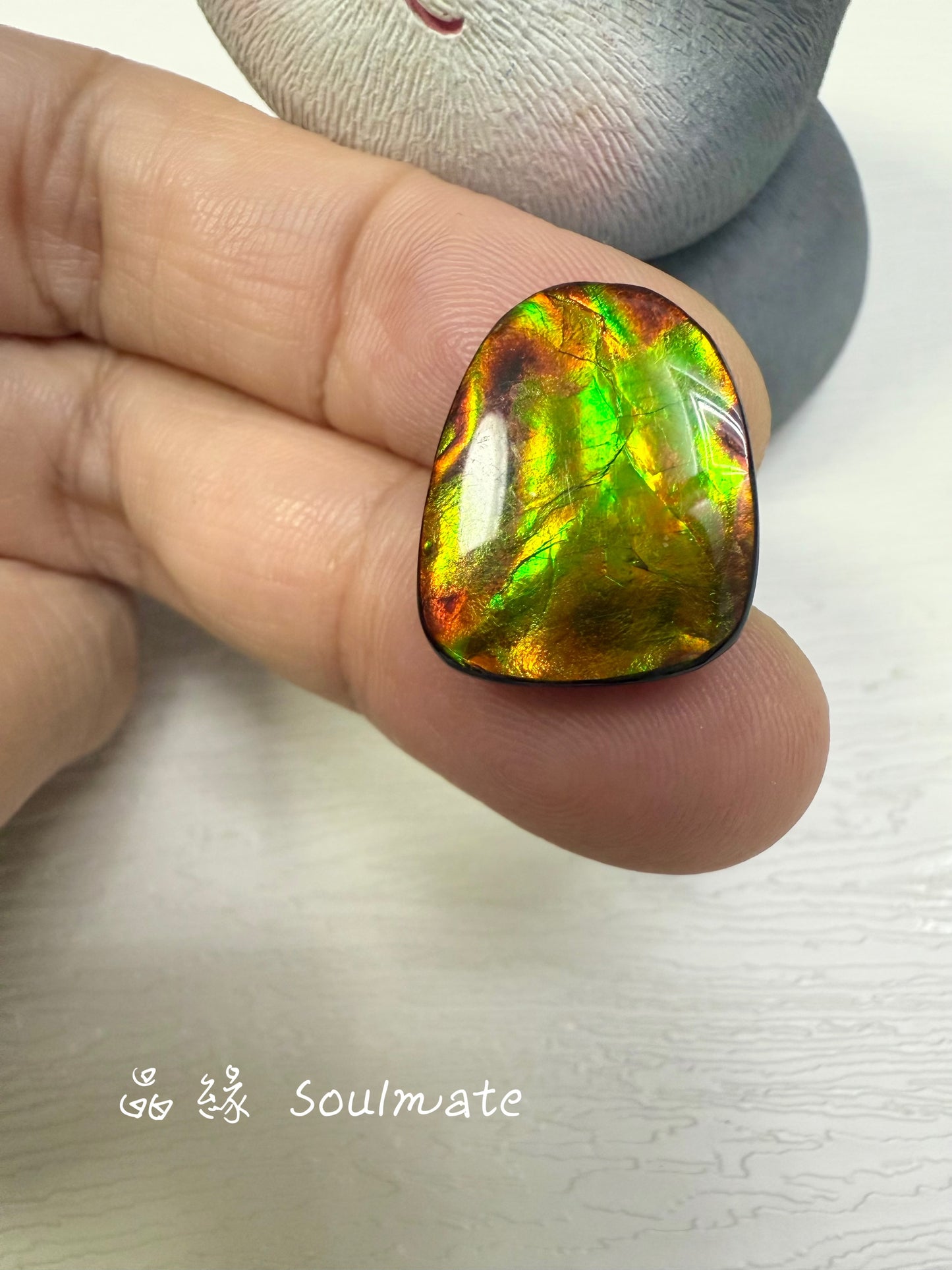 斑彩石裸石 15x19mm