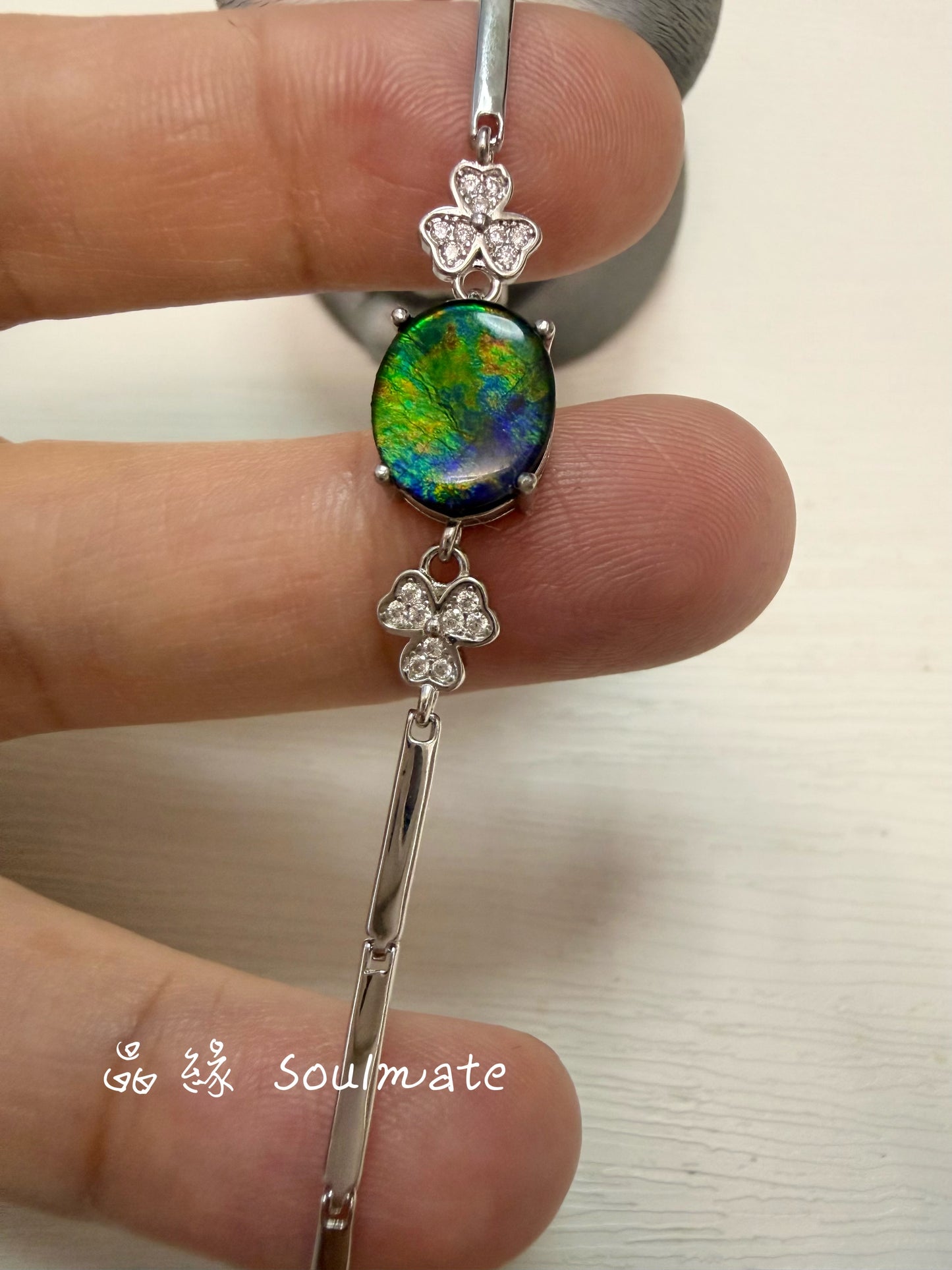 斑彩石手鏈 (石9x11mm)