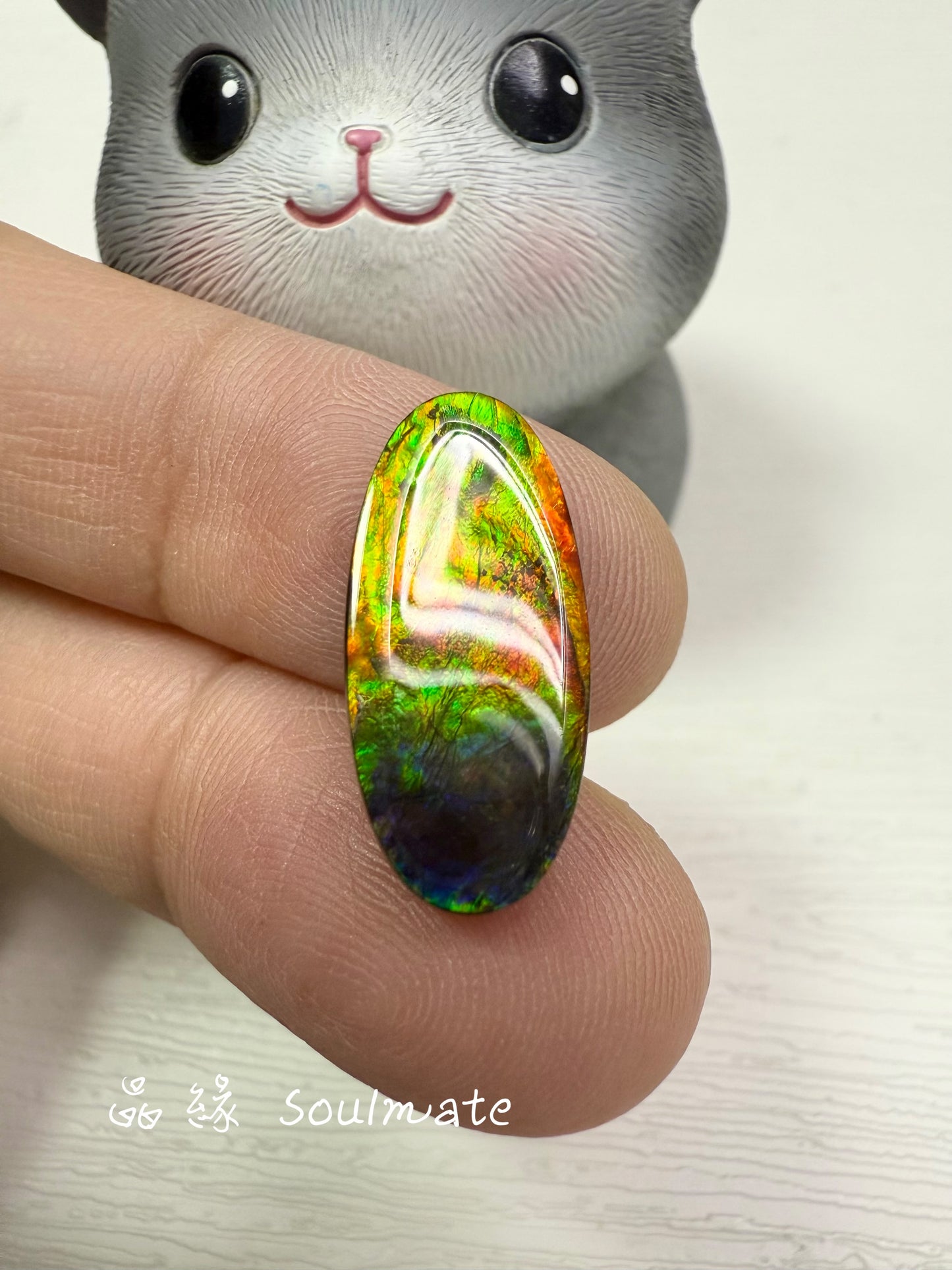 斑彩石裸石 10x21mm
