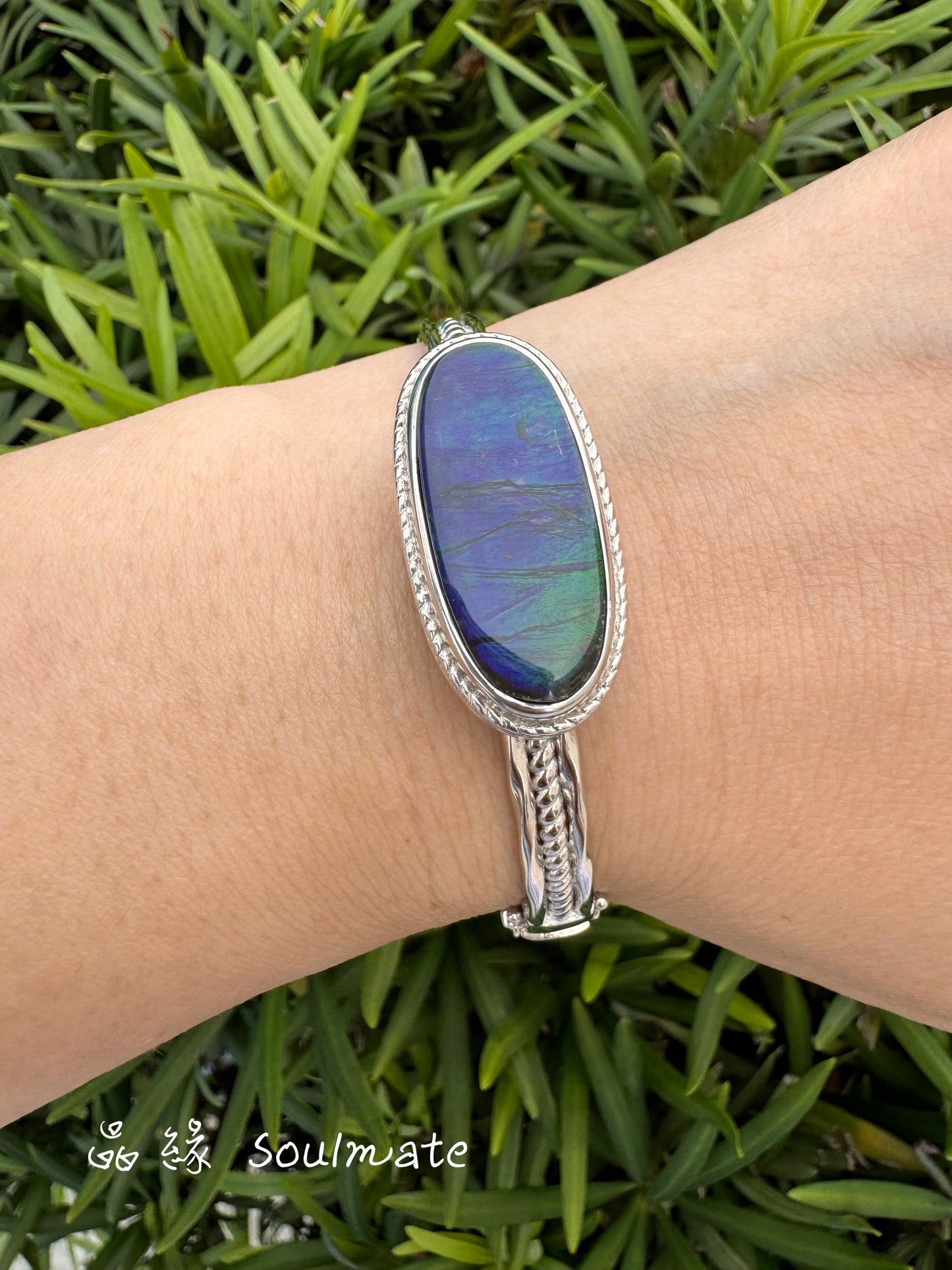 斑彩石盒子手鐲 15x29mm (石12x25mm)