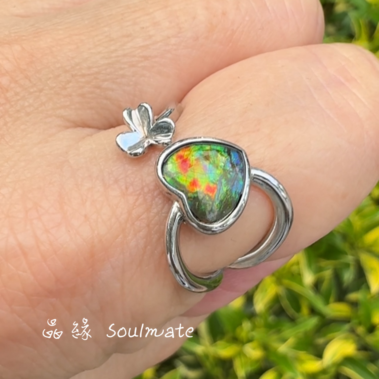 斑彩石戒指 10mm