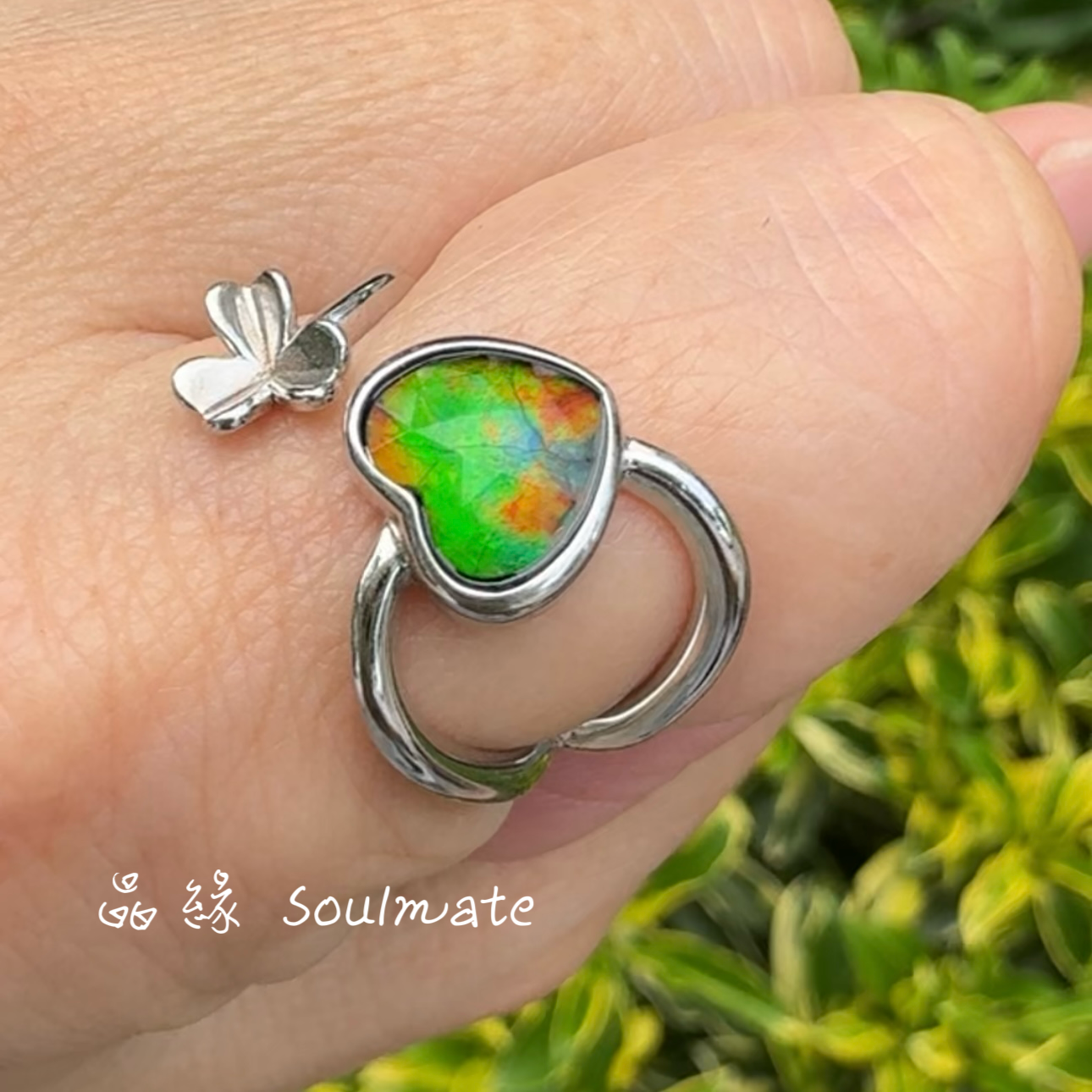 斑彩石戒指 10mm