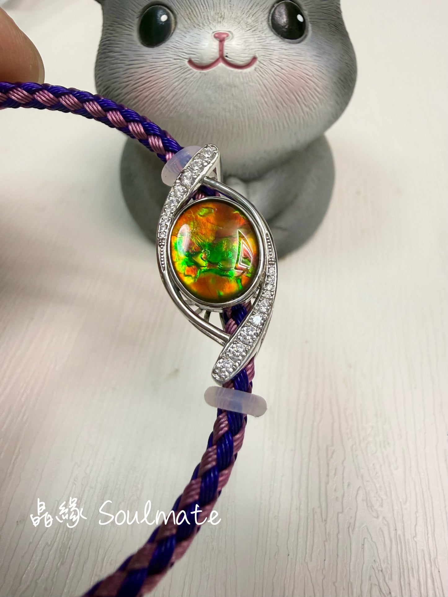 斑彩石盒子 12x26mm(石9x11mm)