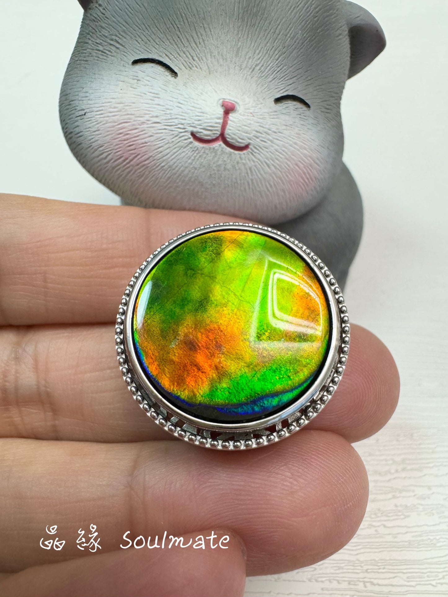斑彩石盒子 24mm (石18mm)