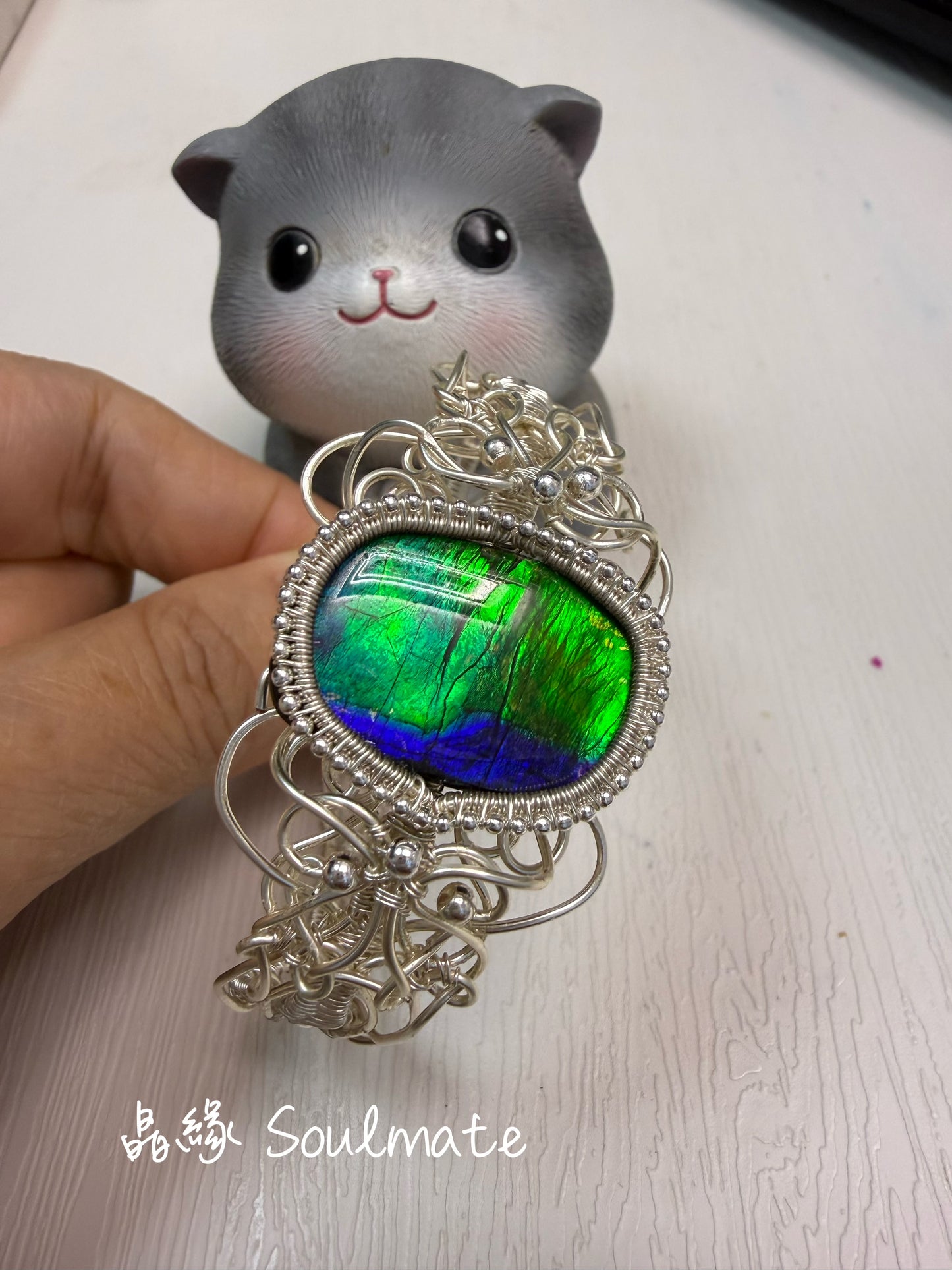 斑彩石手鐲 14x22mm