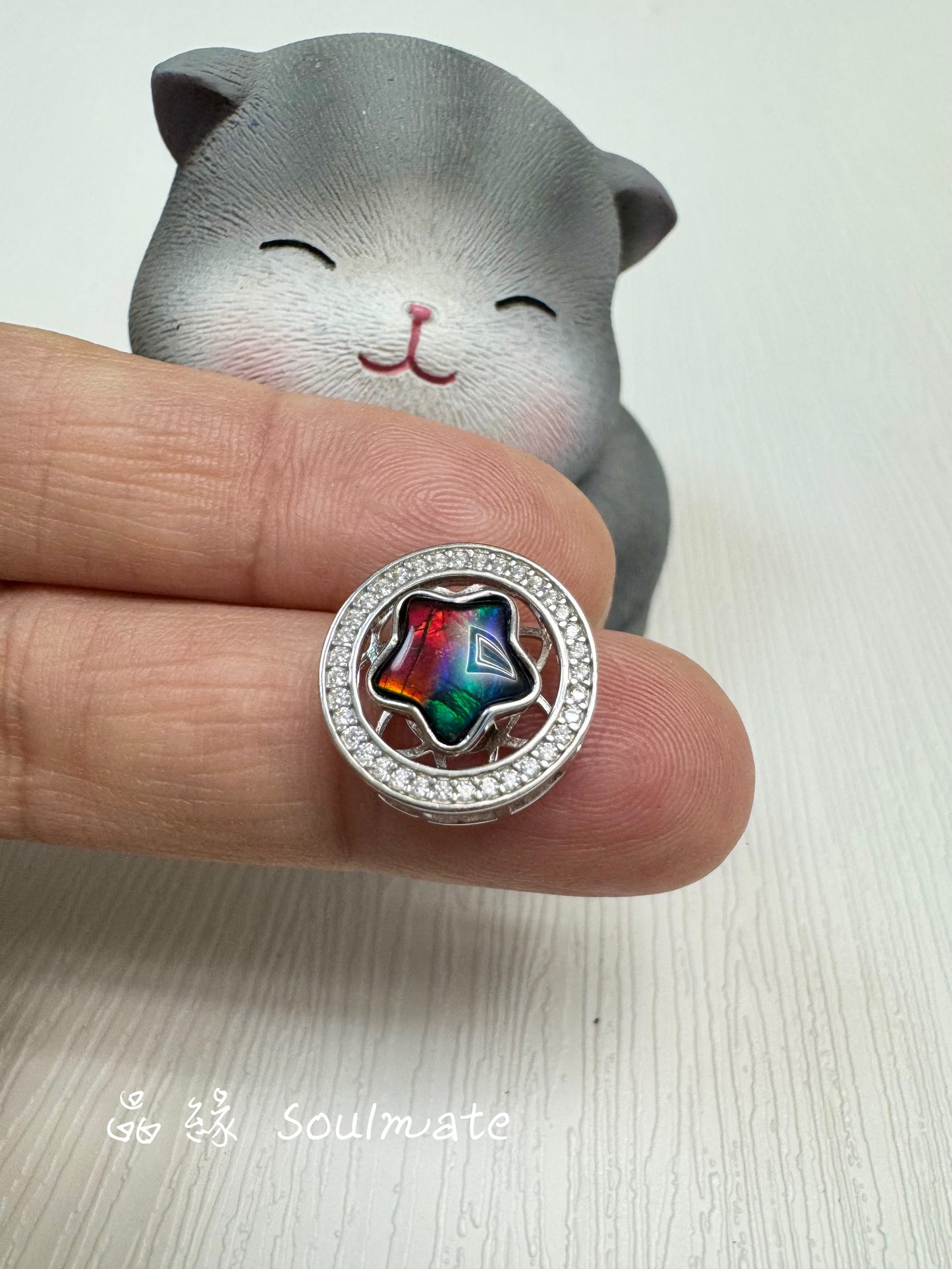 斑彩石盒子 15mm (石8mm)