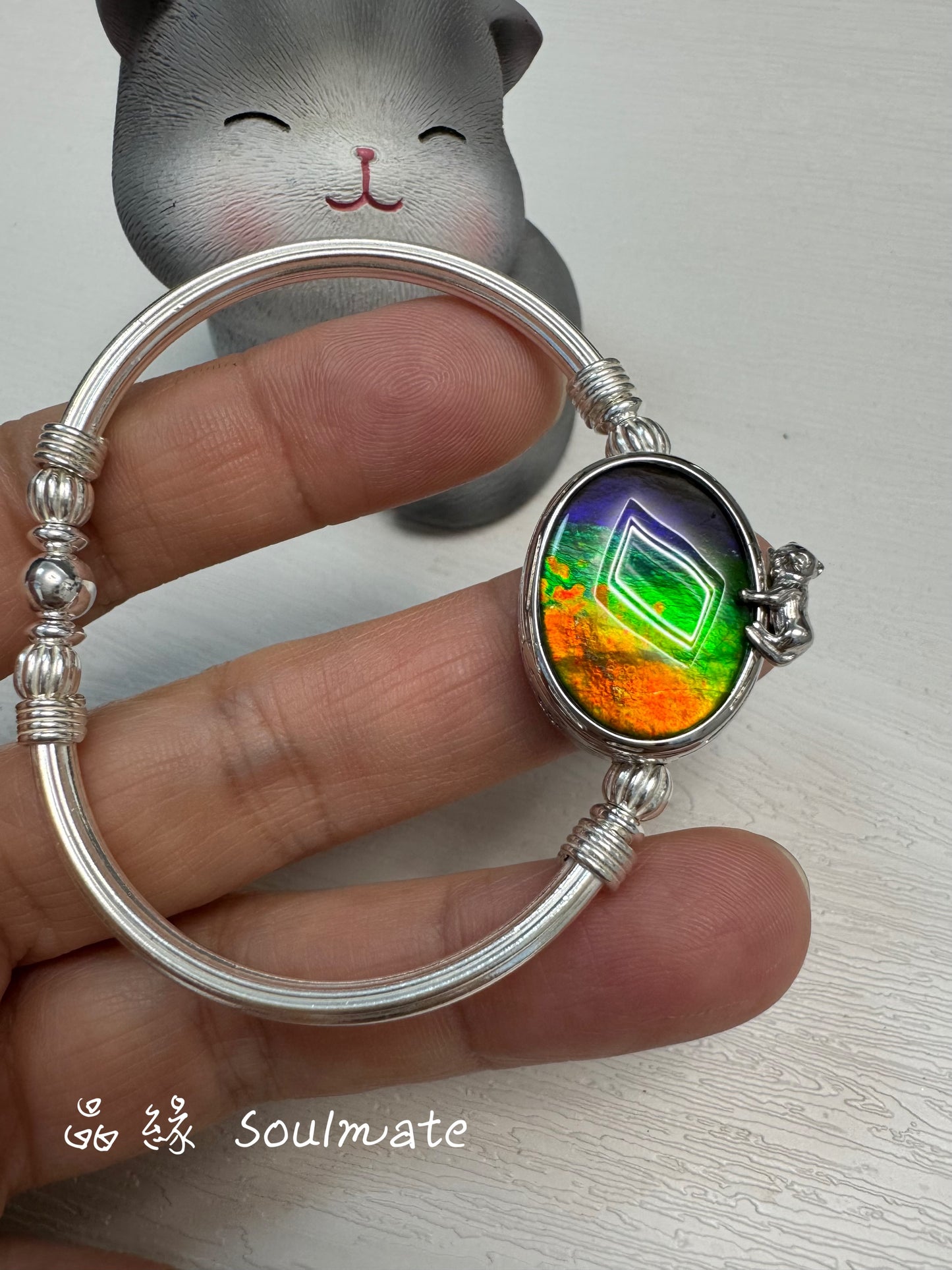 斑彩石手鐲 18x23mm