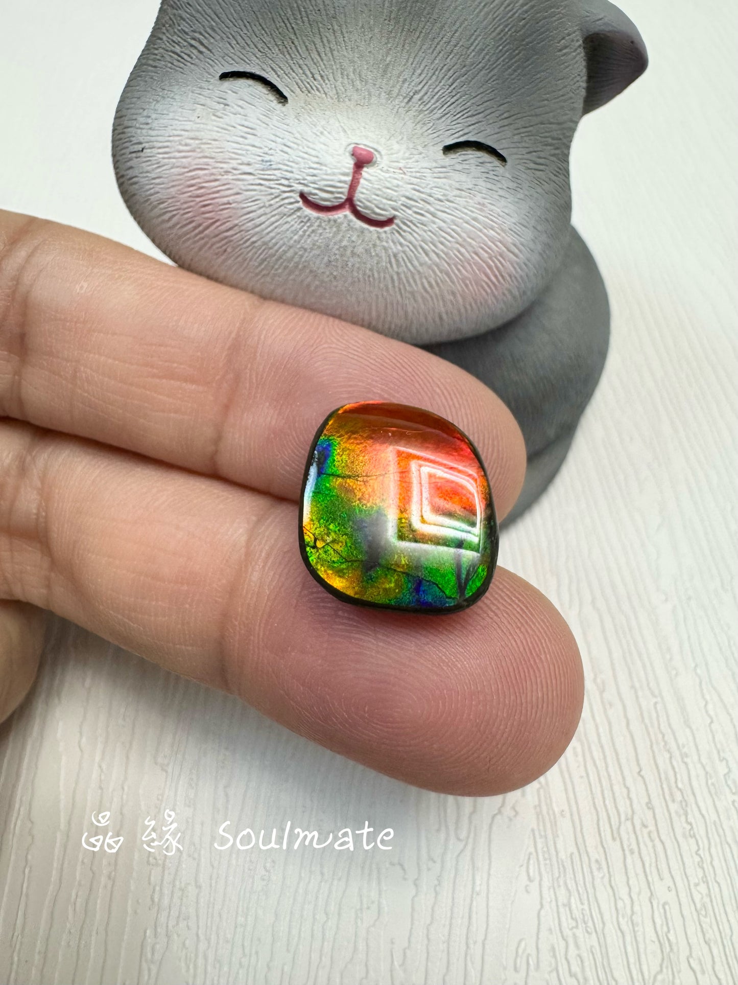 斑彩石裸石 14x15mm