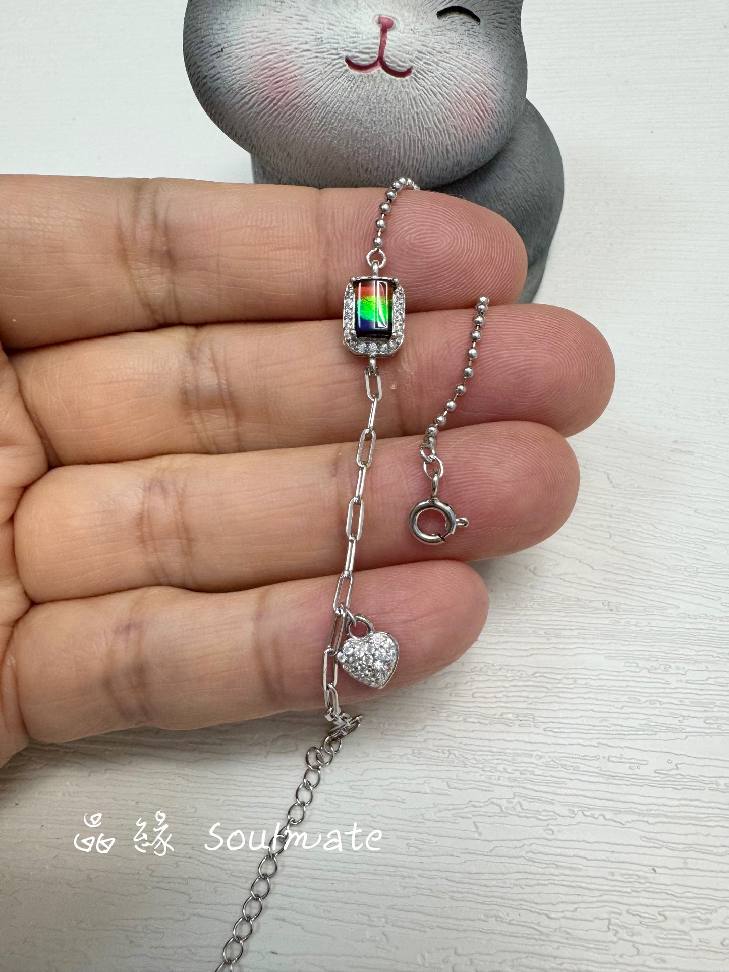 斑彩石手鏈 4x6mm