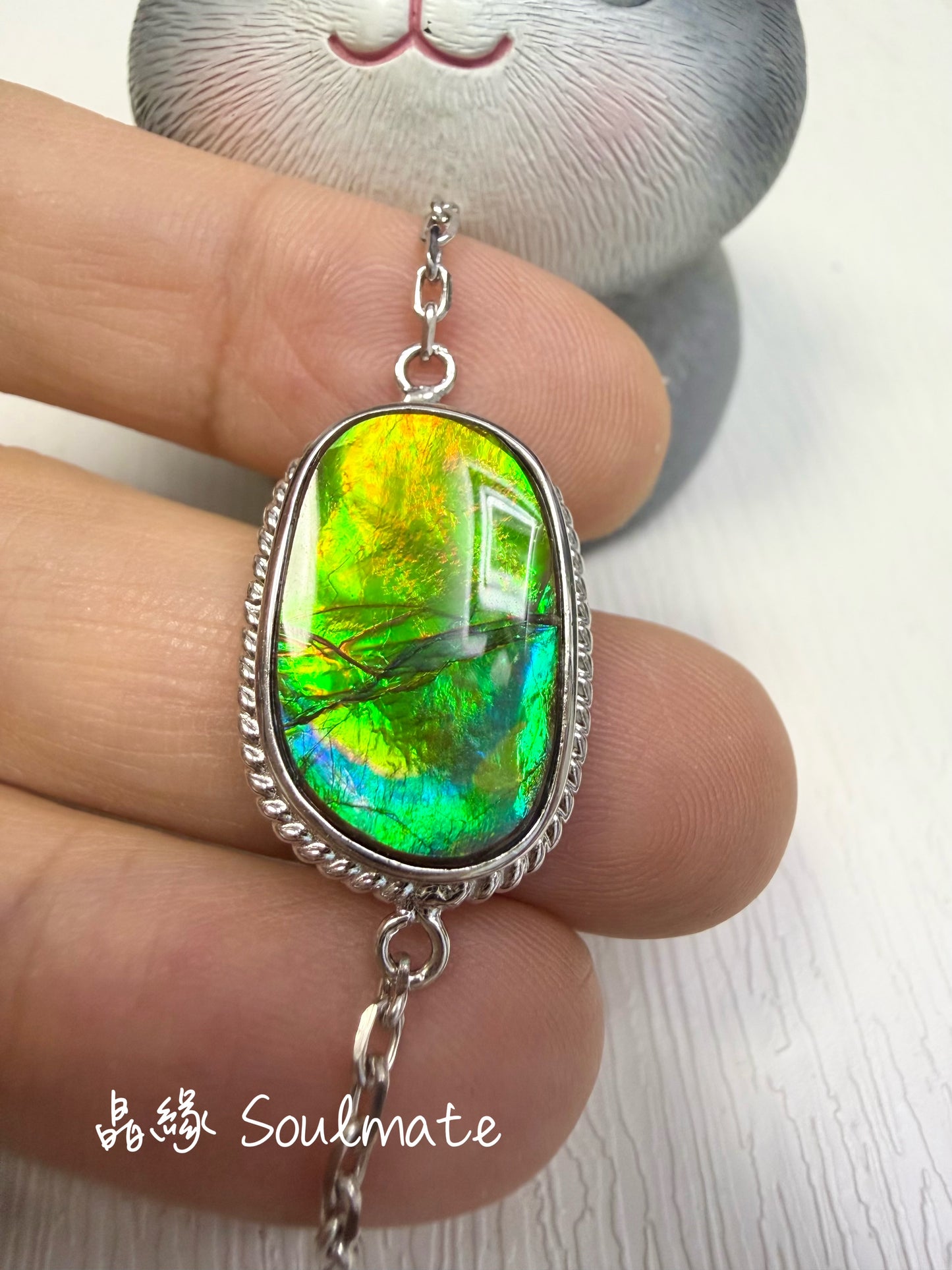 斑彩石手鏈 16x23mm (石12x19mm)