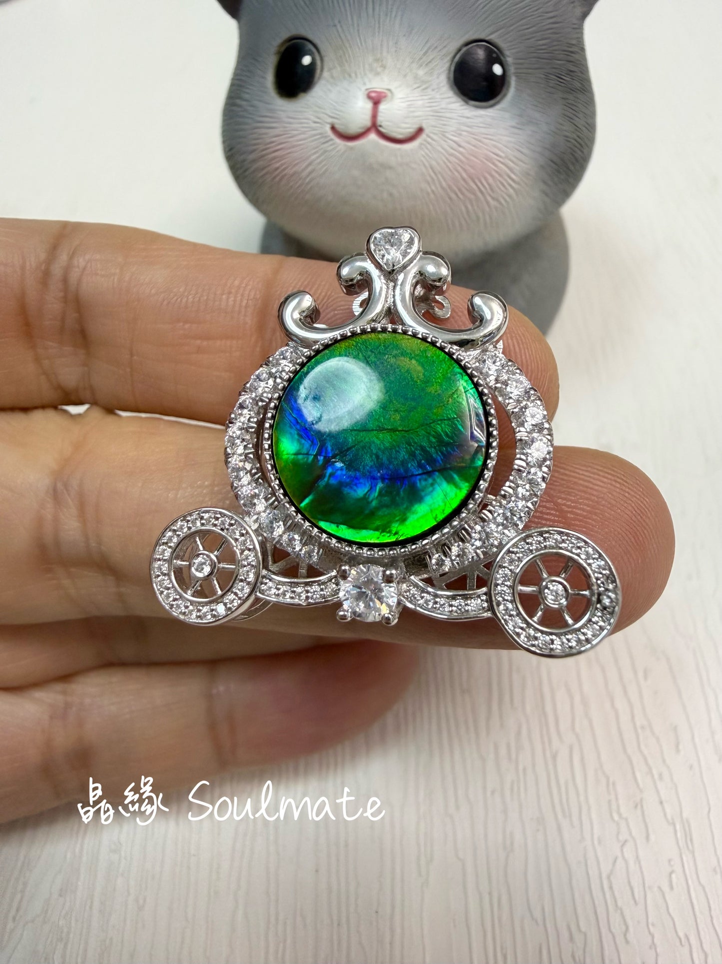 斑彩石盒子 (石14mm)