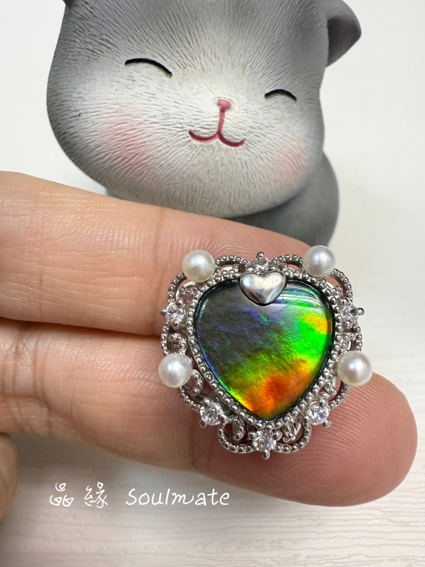 斑彩石盒子 20mm (石14mm)