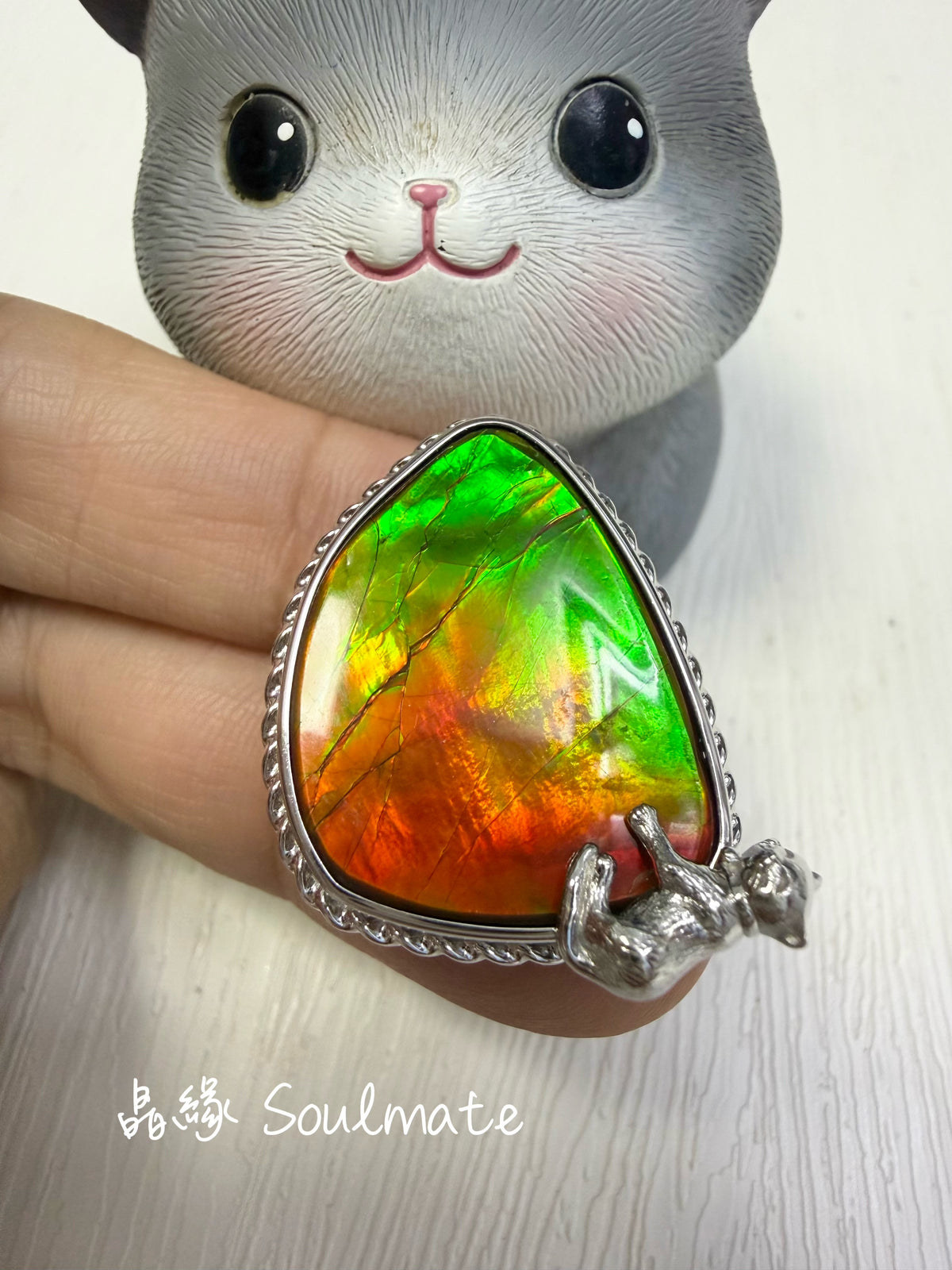斑彩石盒子 (石18x23mm)