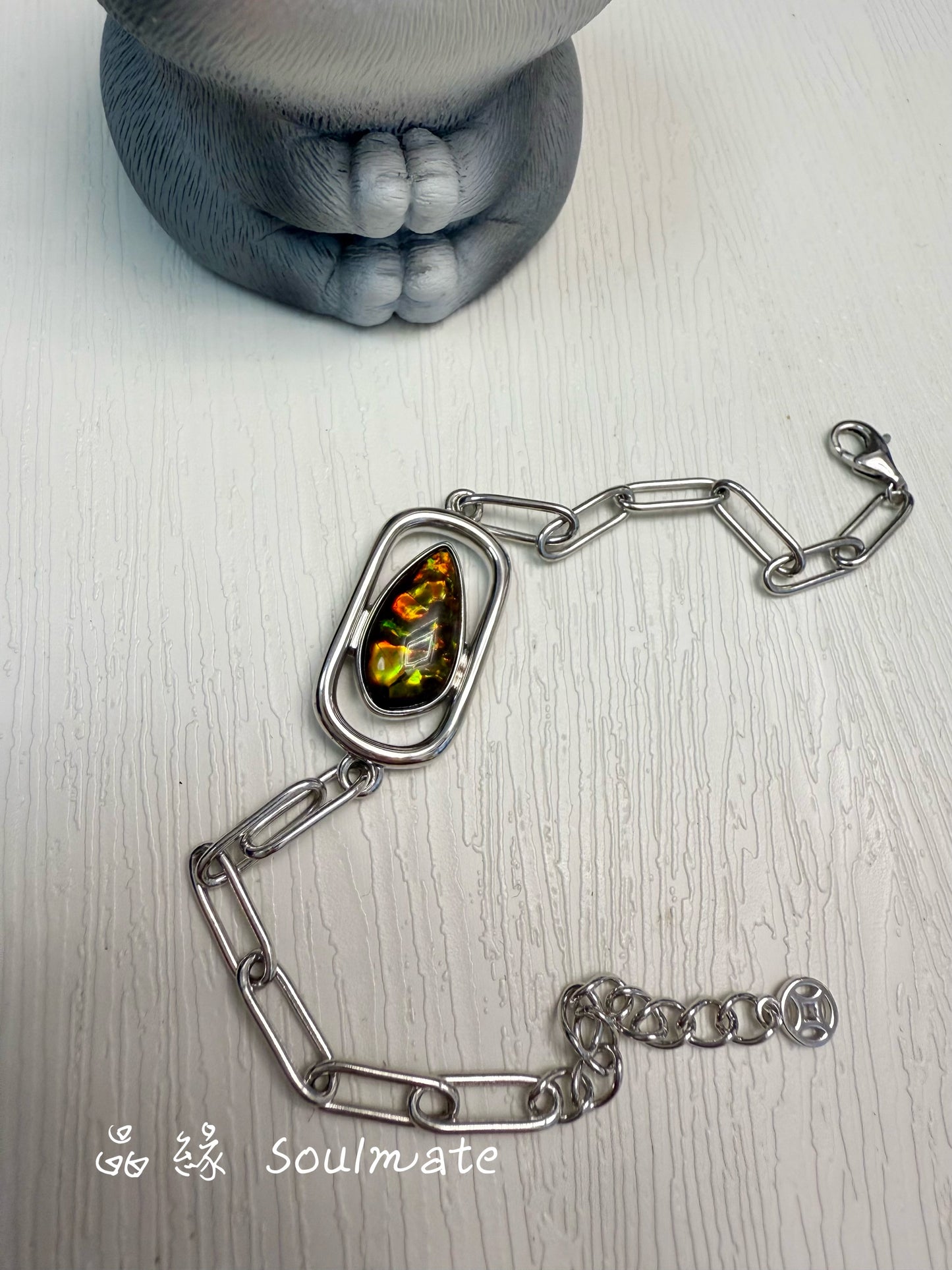 斑彩石手繩 14x22mm