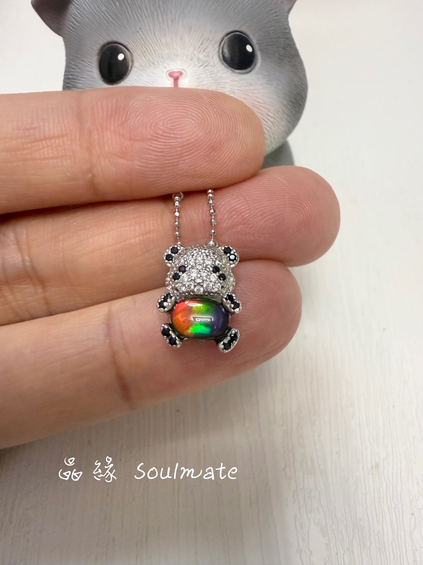 斑彩石吊墜 9x13mm (石5x7mm)