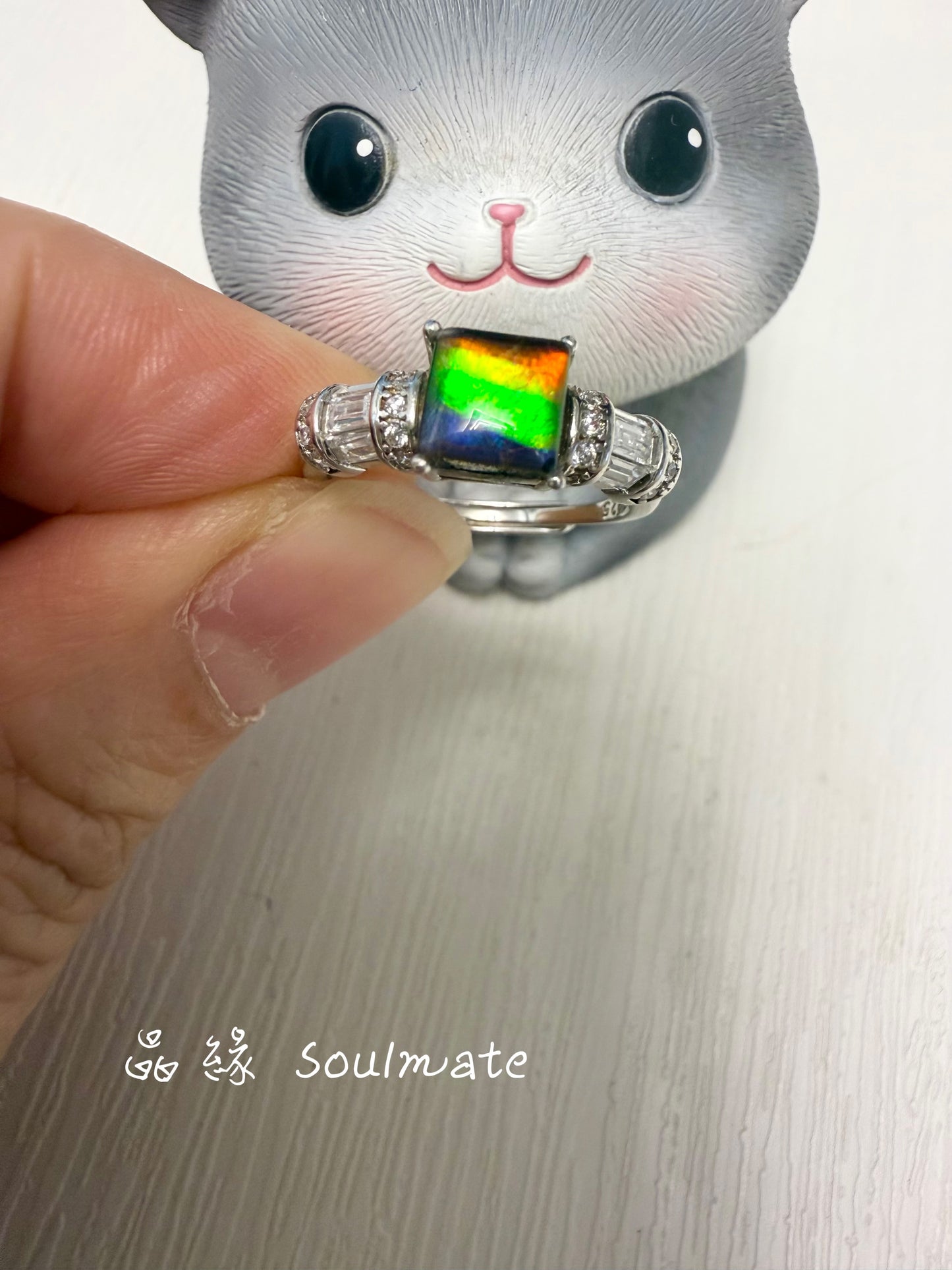 斑彩石戒指 (石6mm)