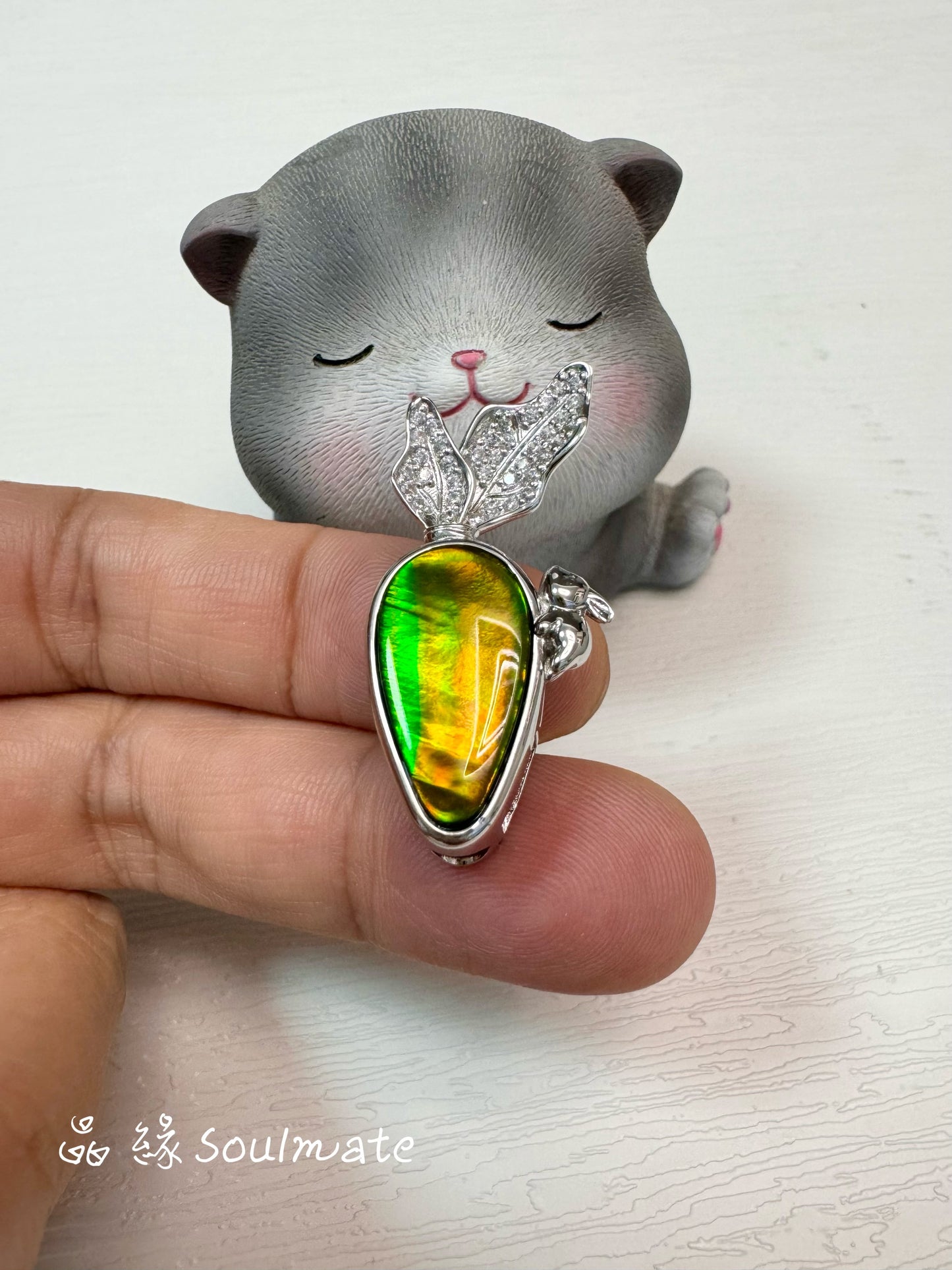 斑彩石盒子 12x20mm