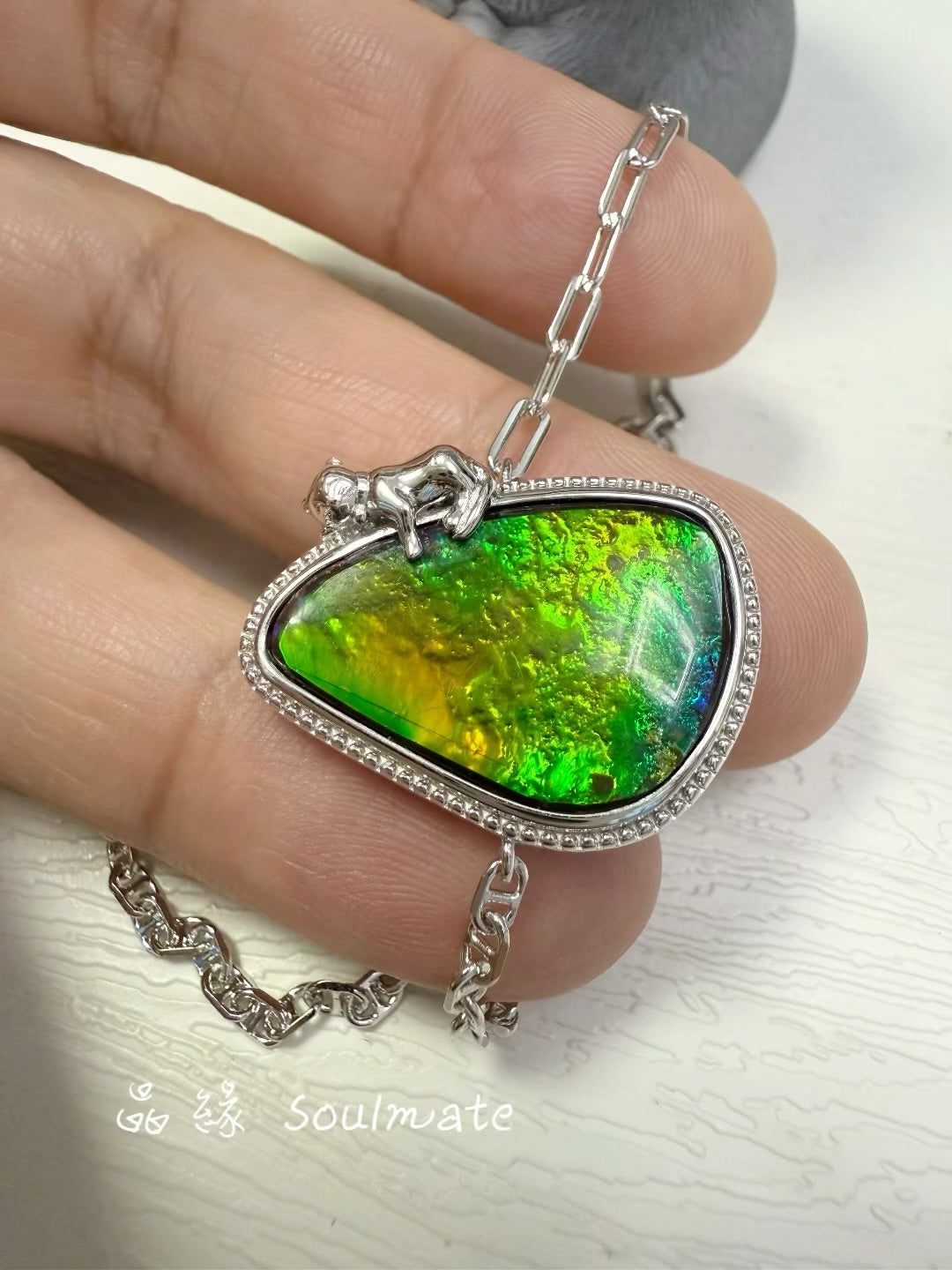 斑彩石手鏈 18x24mm