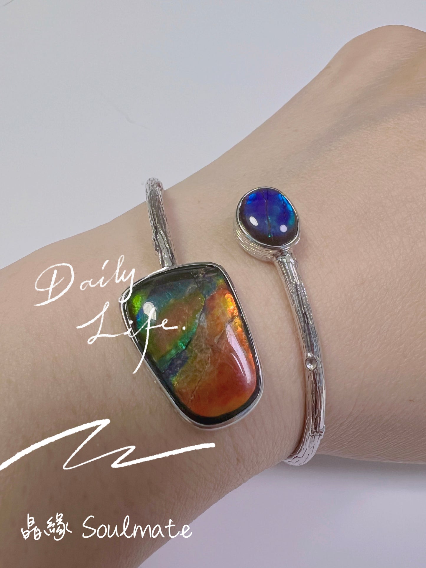 斑彩石手鐲 16x22mm , 9x11mm