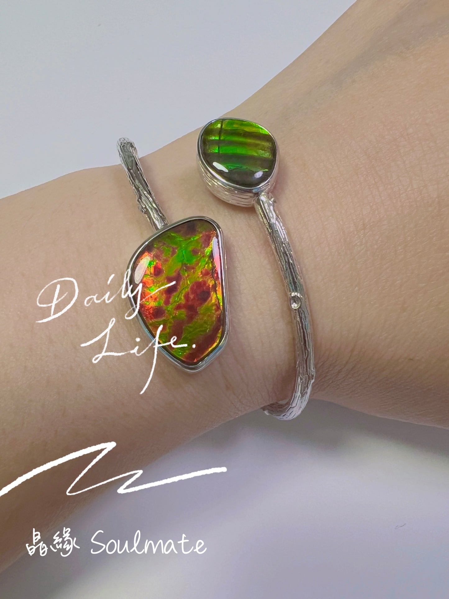 斑彩石手鐲 15x21mm , 12x14mm