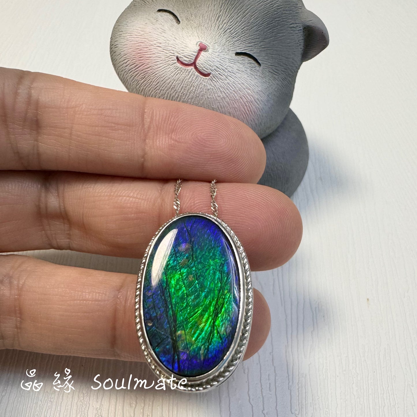 斑彩石盒子 17x22mm (石13x18mm)