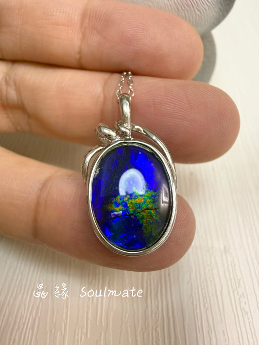 斑彩石吊墜 12x16mm