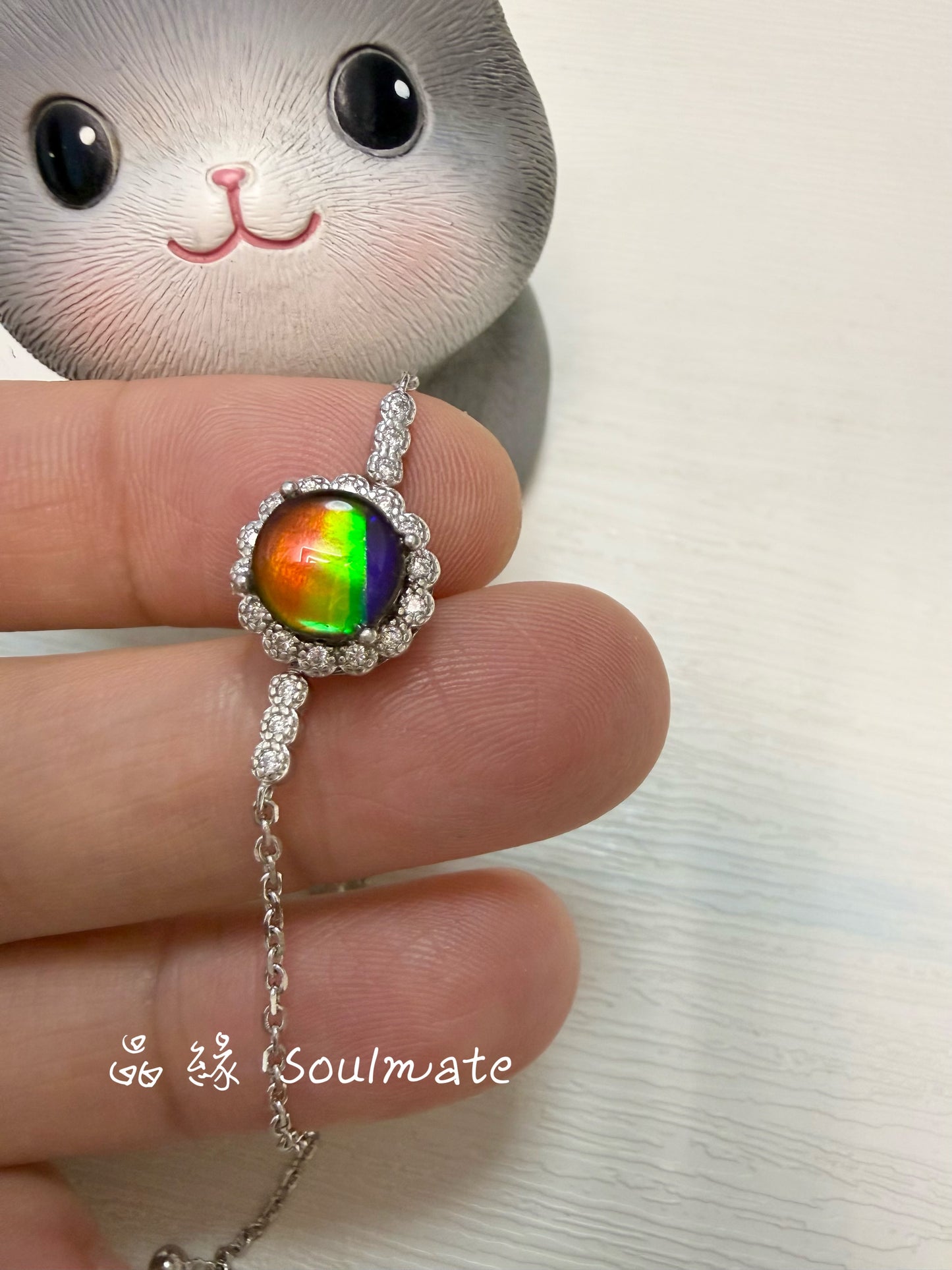 斑彩石手鏈 （石8mm)