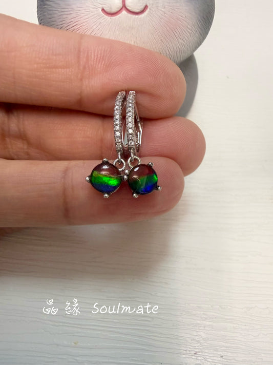 斑彩石耳圈 （石4x6mm)