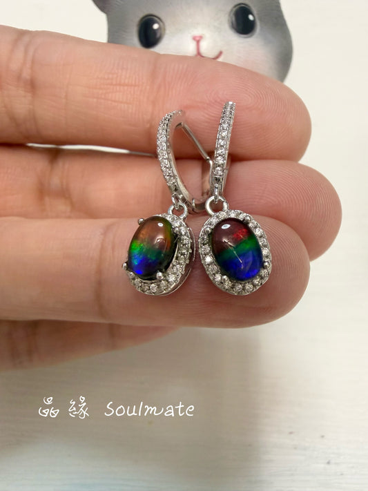 斑彩石耳圈（石6x8mm)