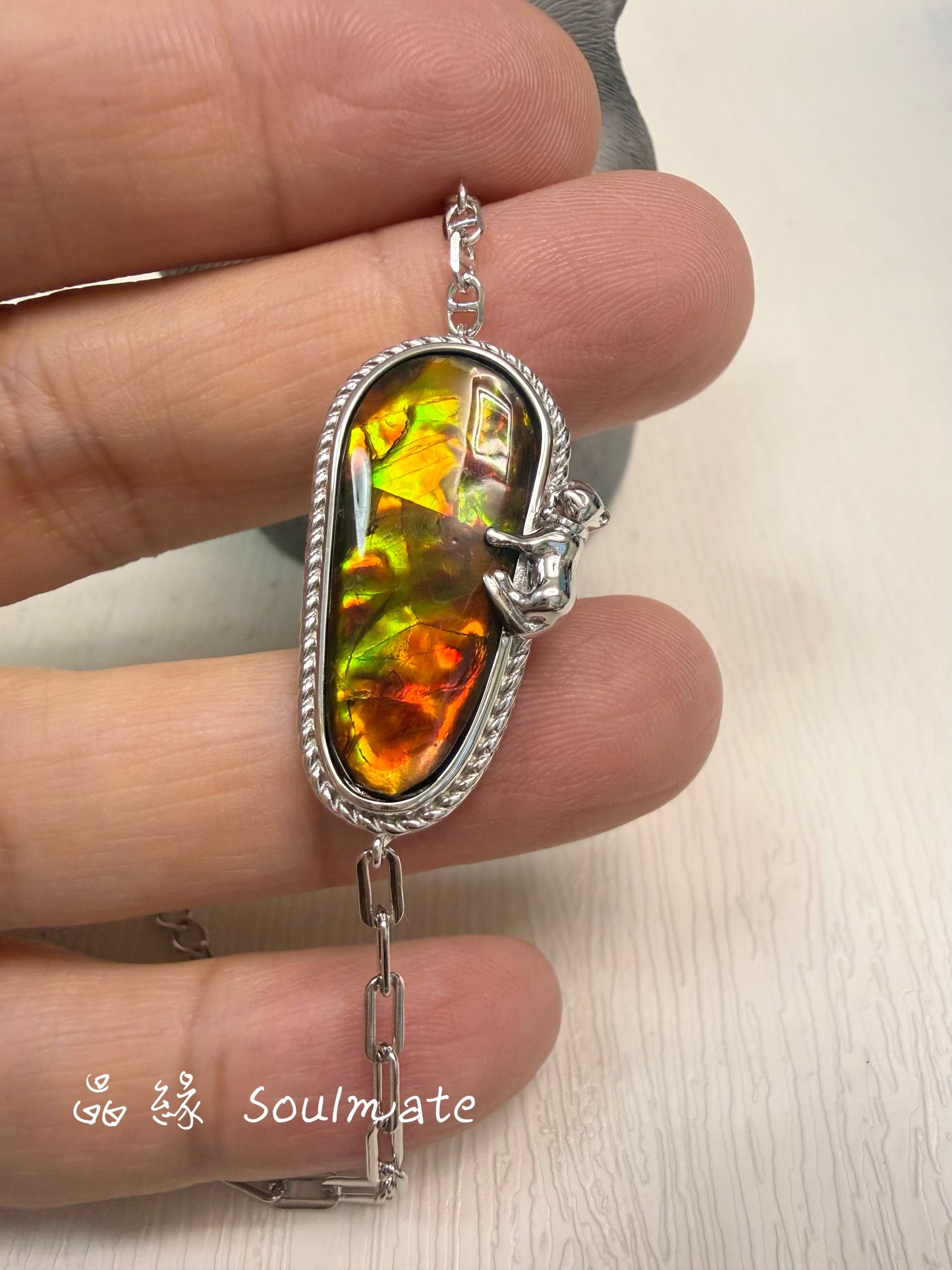 斑彩石手鏈 15x30mm (石10x25mm)