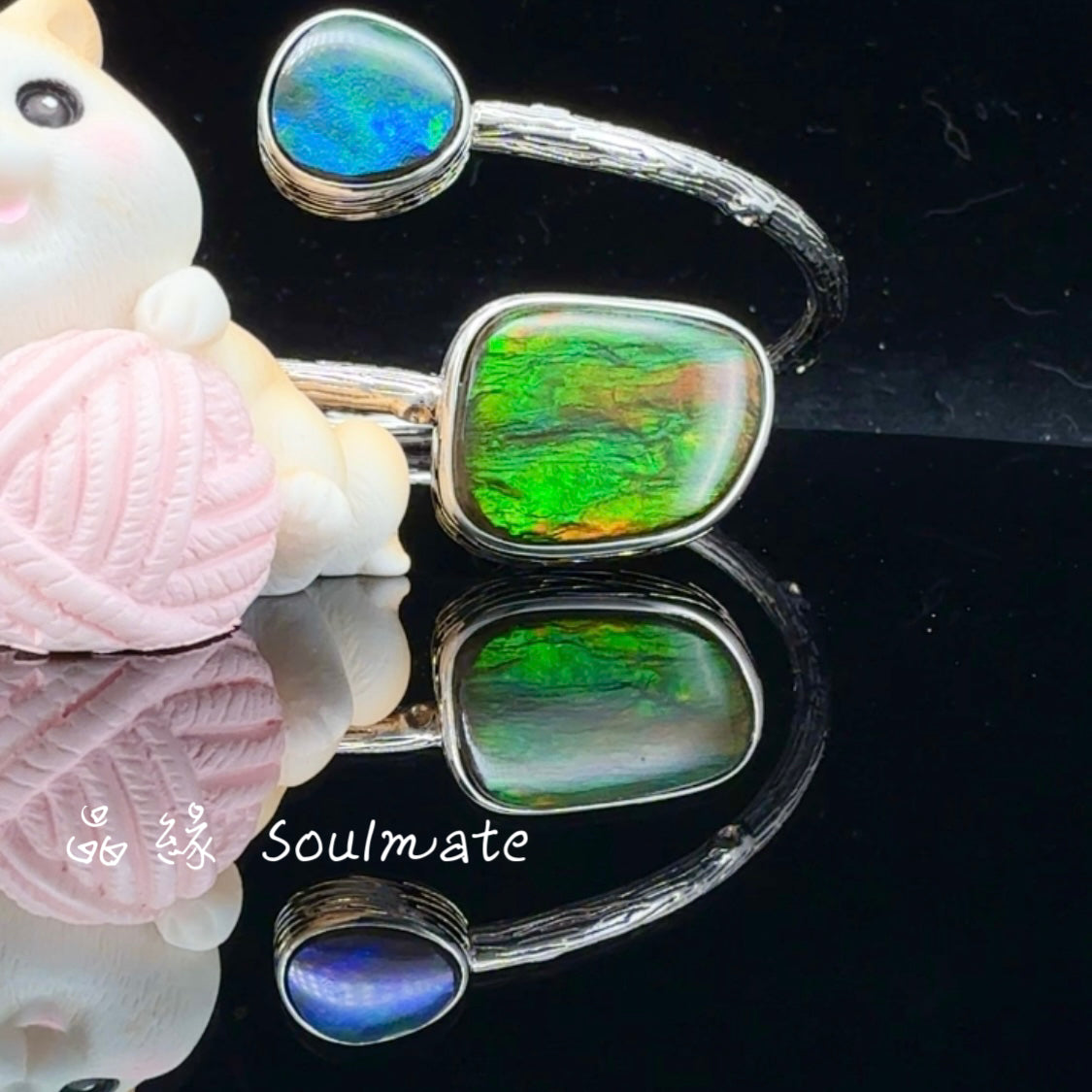 斑彩石手鐲 （16x20mm, 12mm )