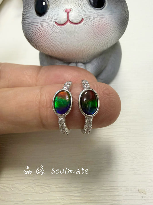 斑彩石耳圈（石5x7mm)
