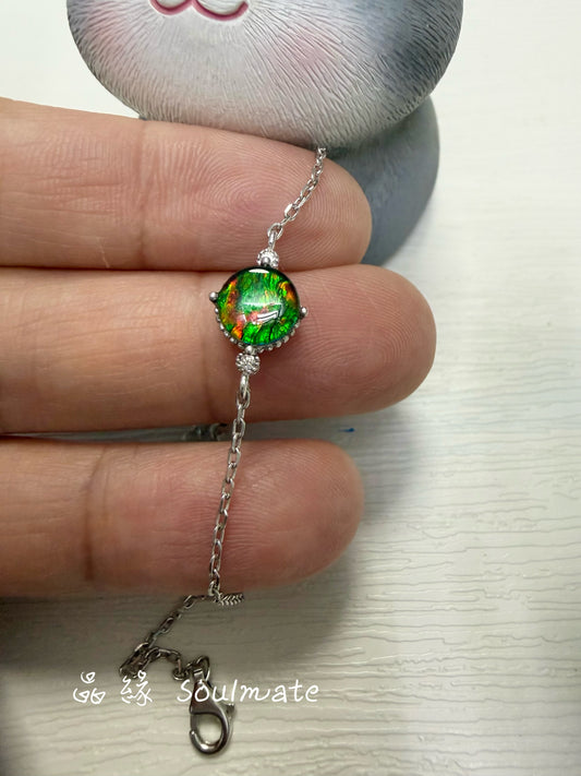 斑彩石手鏈 （石7mm)