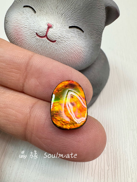 斑彩石裸石 11x15mm