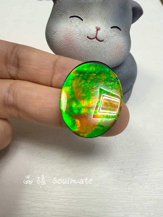 斑彩石裸石 22x30mm