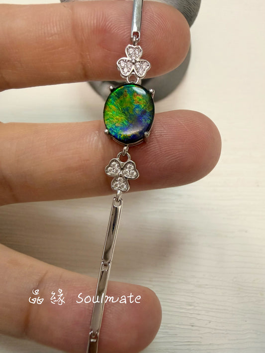 斑彩石手鏈 （石9x11mm)